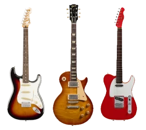 Stratocaster, Les Paul en Telecaster