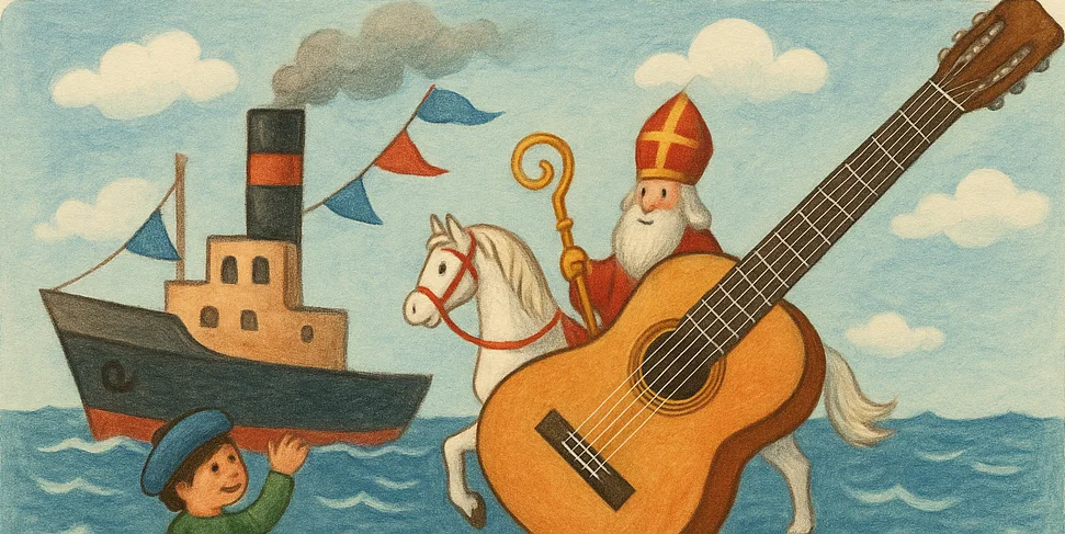 Zie ginds komt de stoomboot op gitaar spelen: akkoorden en tab