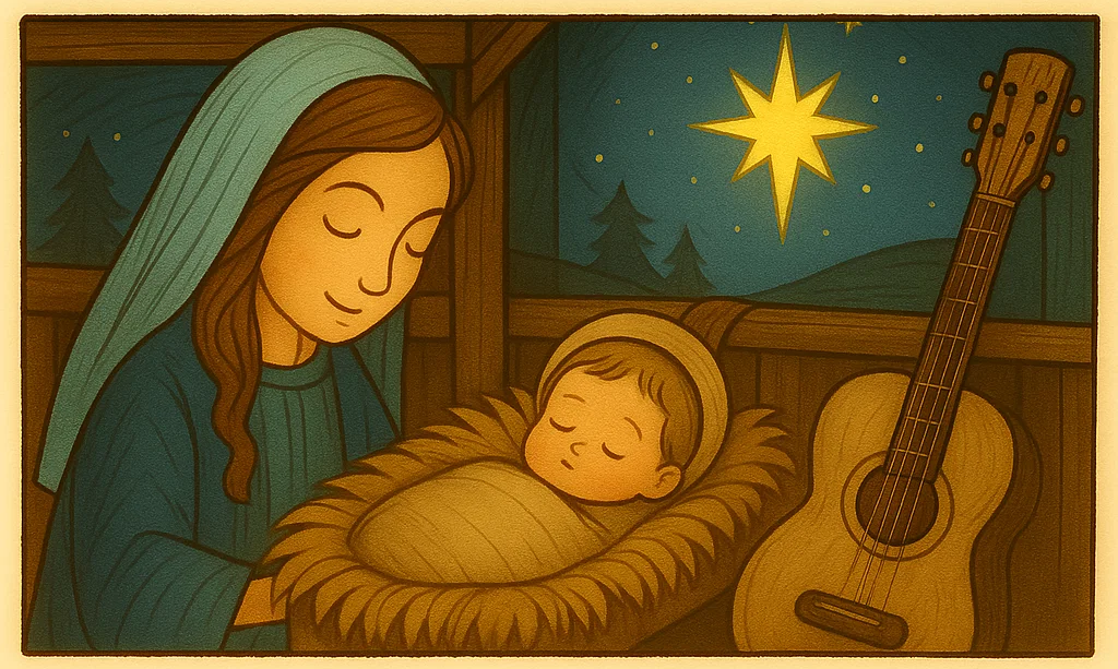 Stille Nacht op gitaar leren spelen: akkoorden en tab