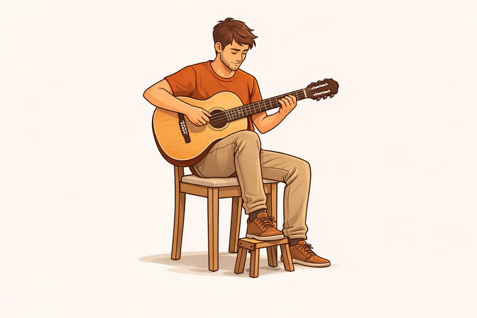 Gitaar vasthouden en noten zuiver aanslaan