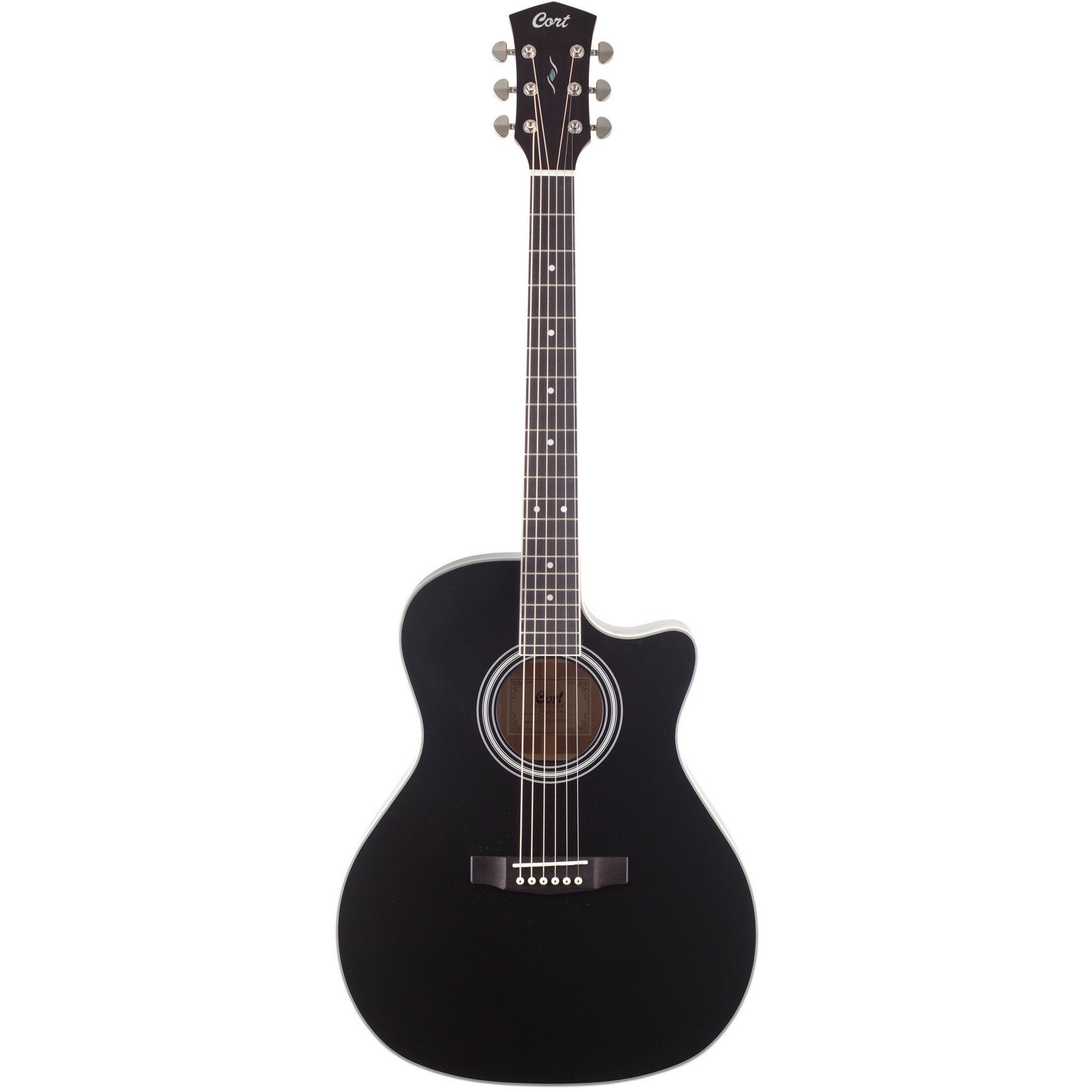 Cort PURE-GA Black Satin elektrisch-akoestische westerngitaar