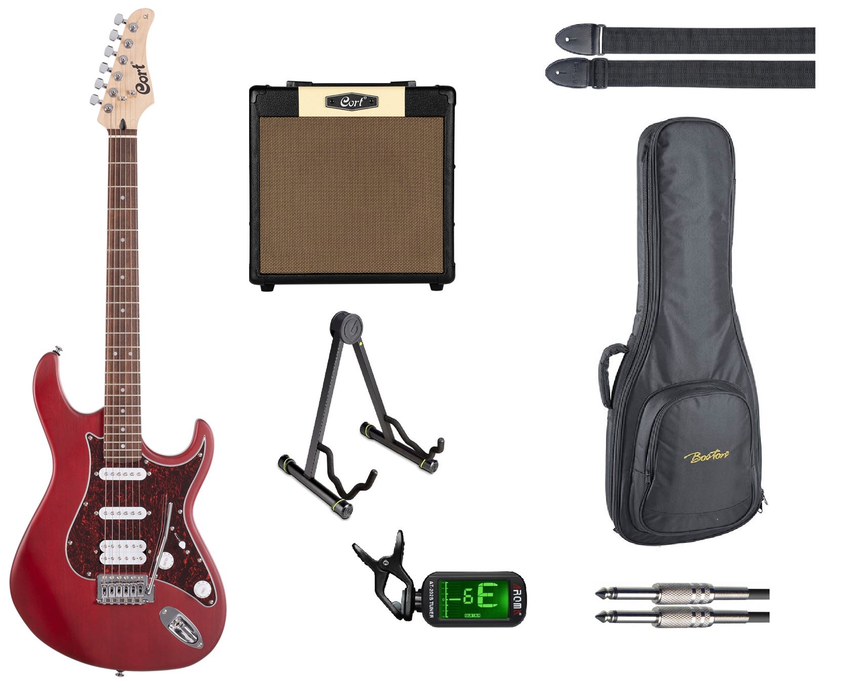 Cort Startersset Elektrische Gitaar Cherry ALL-ROUND