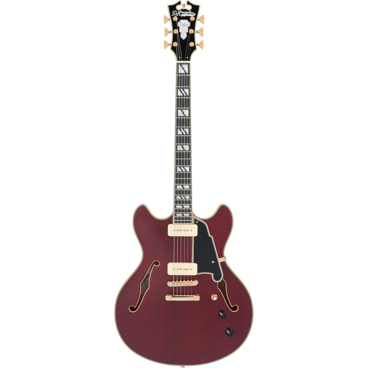 D'Angelico Deluxe DC Stopbar Trans Wine