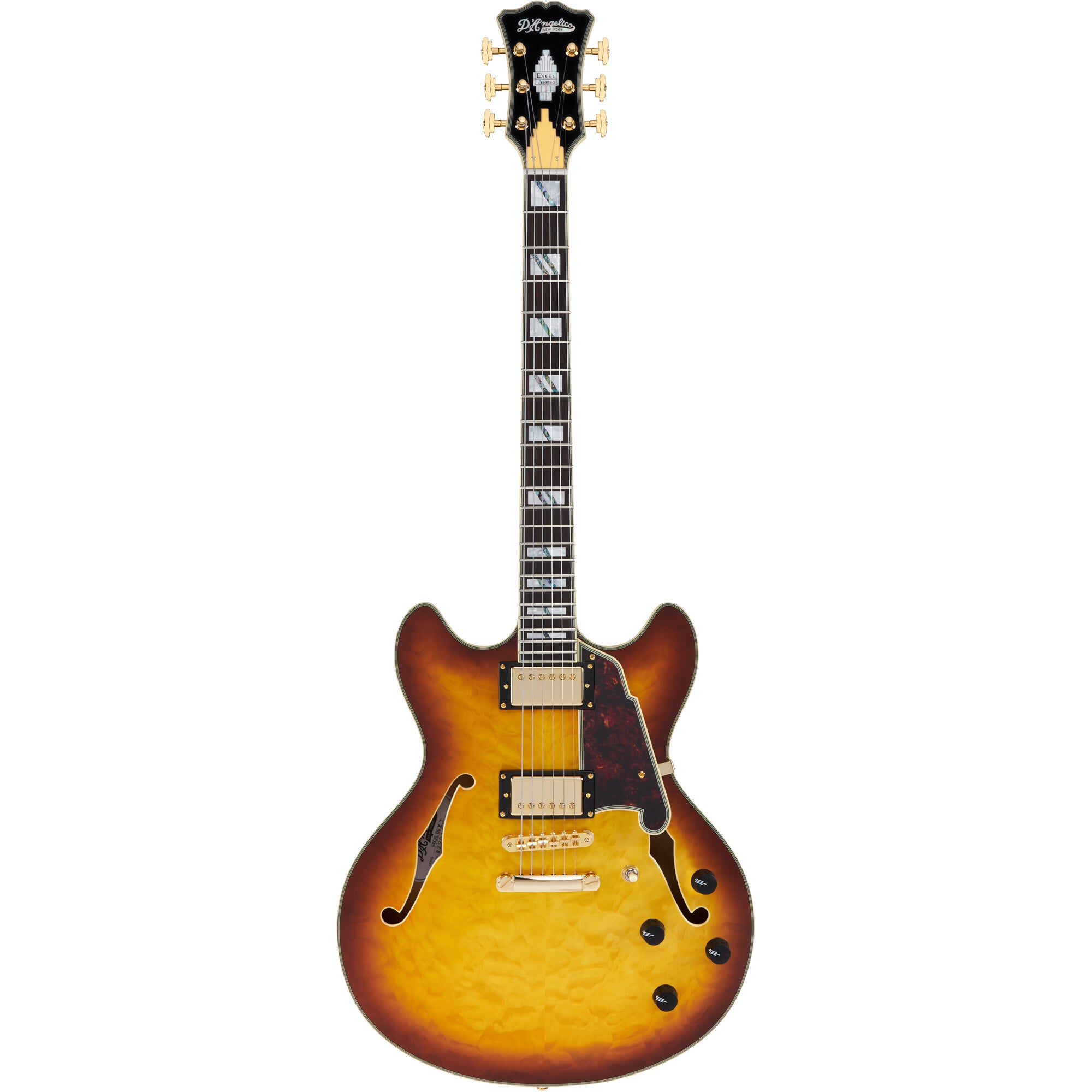 D'Angelico Excel DC XT Stoptail Iced Tea Burst