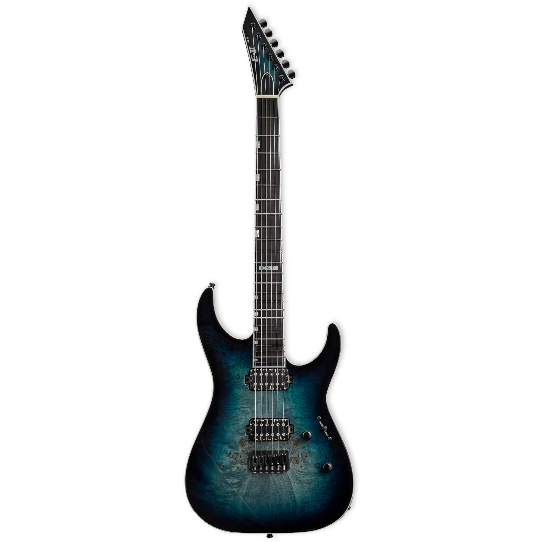 ESP E-II M-II HT Mercury Blue Burst