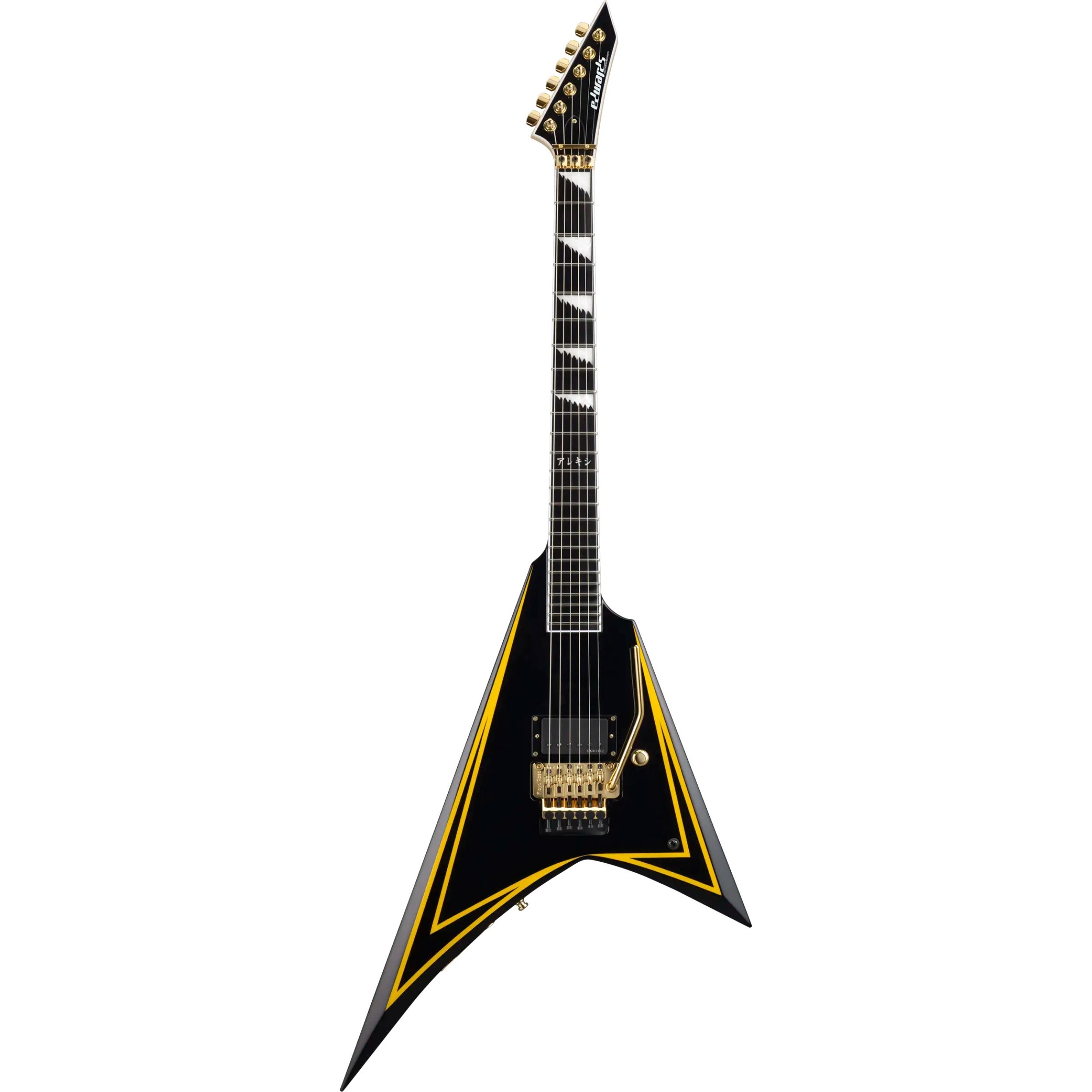 ESP Edwards Signature Series Alexi Katakana Black/Yellow elektrische gitaar