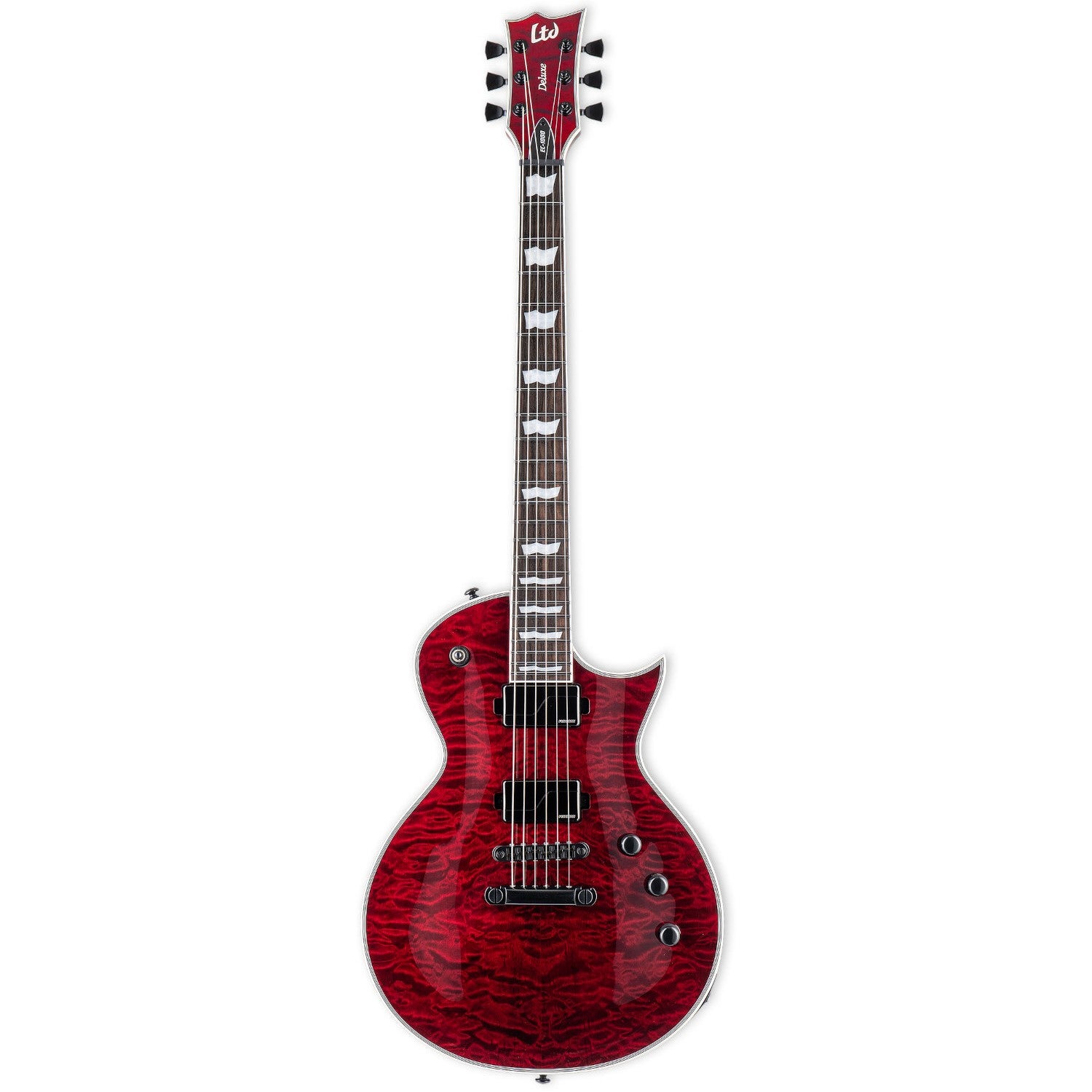 ESP LTD Deluxe EC-1000 QM See Thru Black Cherry Fluence