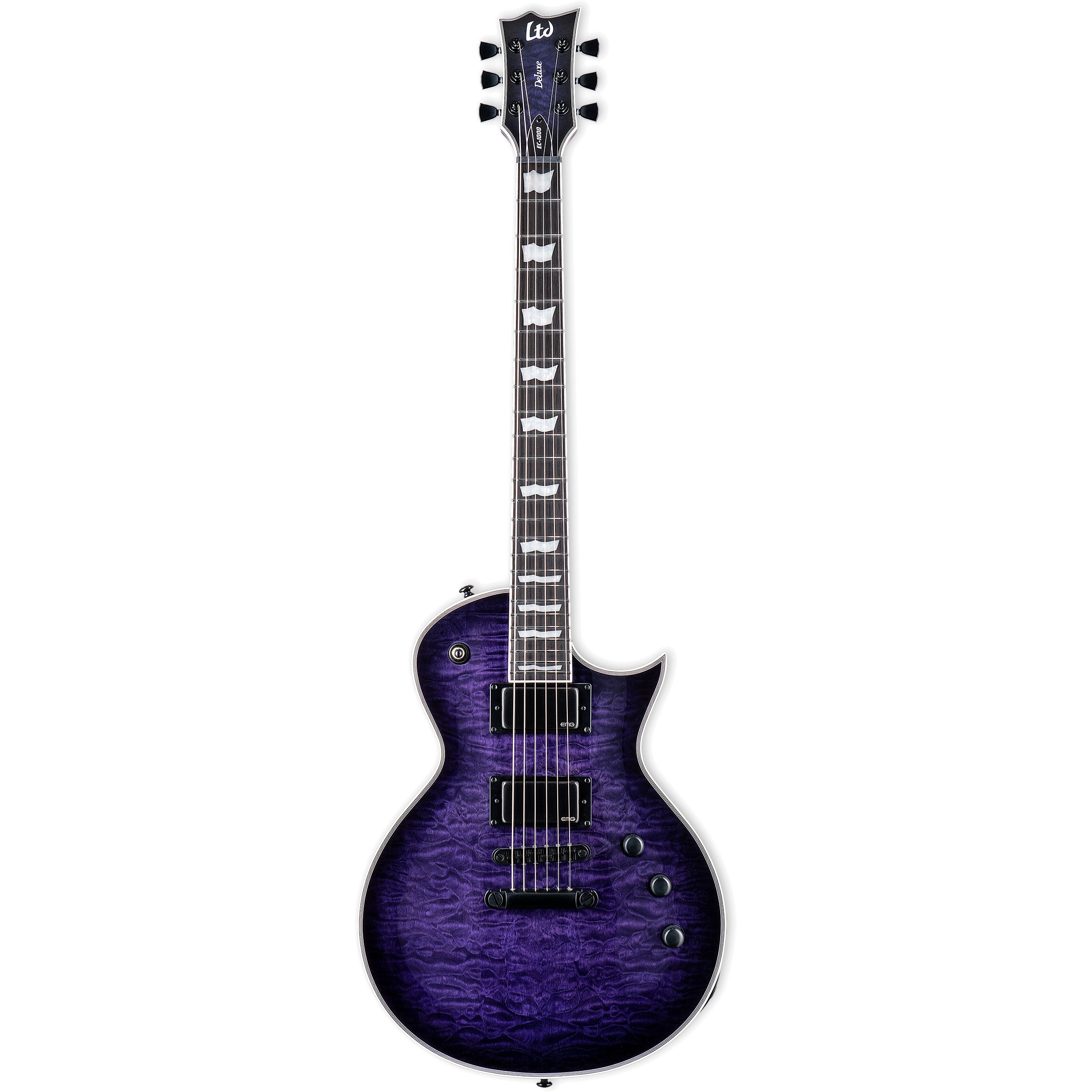 ESP LTD Deluxe EC-1000QM See Thru Purple Sunburst