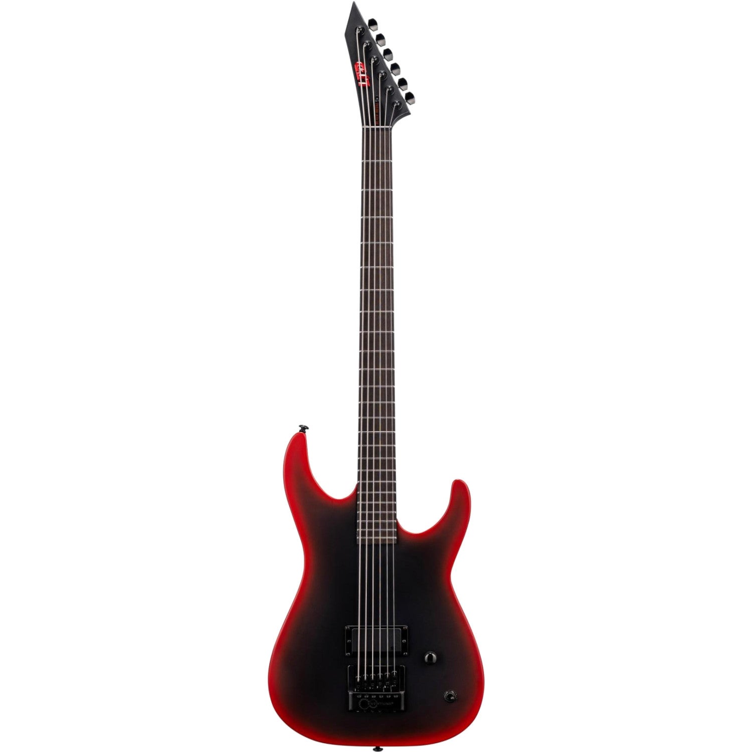 ESP LTD M-6 Baritone ET Black Metal II Black Red Burst Satin