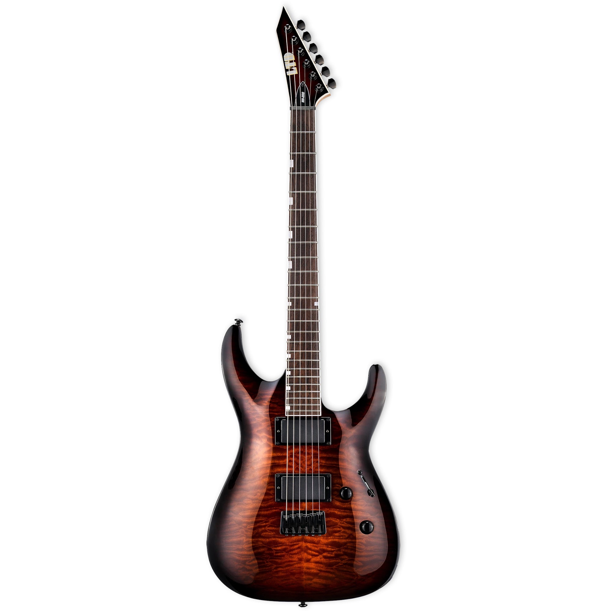 ESP LTD MH-200HT QM Dark Brown Sunburst