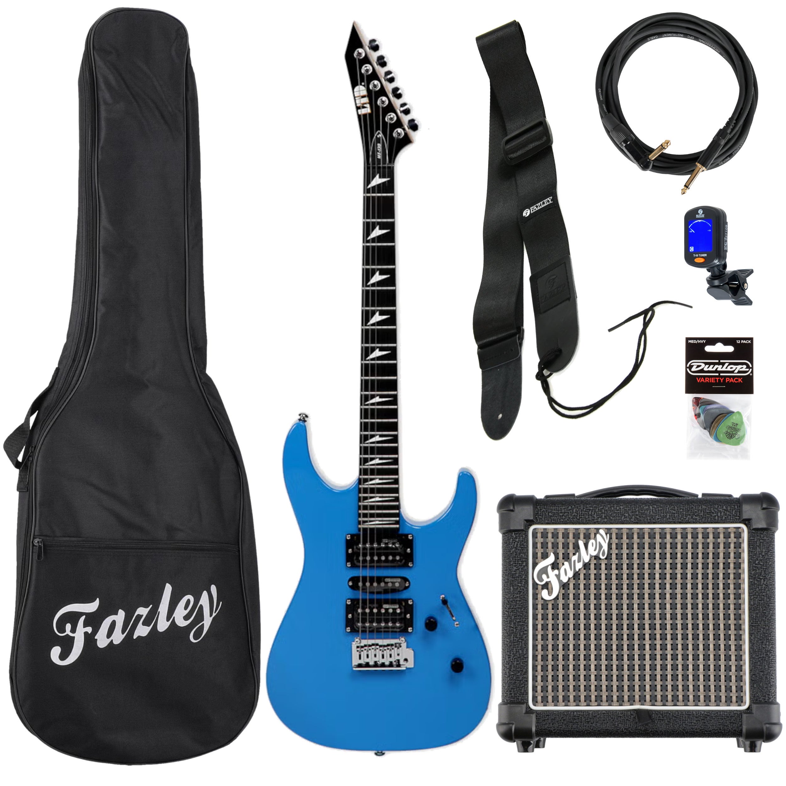 ESP LTD MT-130 Blue elektrische gitaar starterset