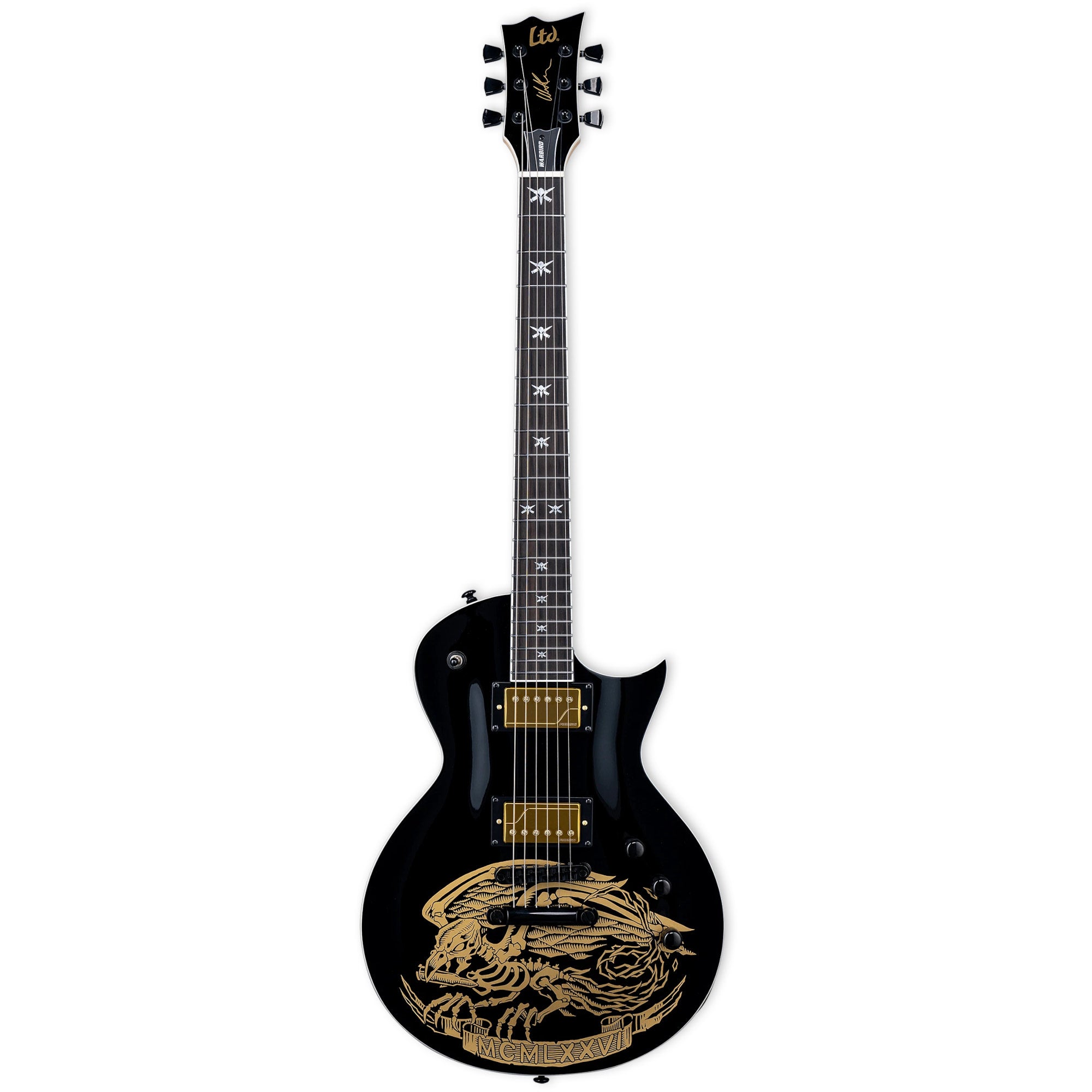 ESP LTD WA-Warbird Black with Gold Graphic Will Adler Signature