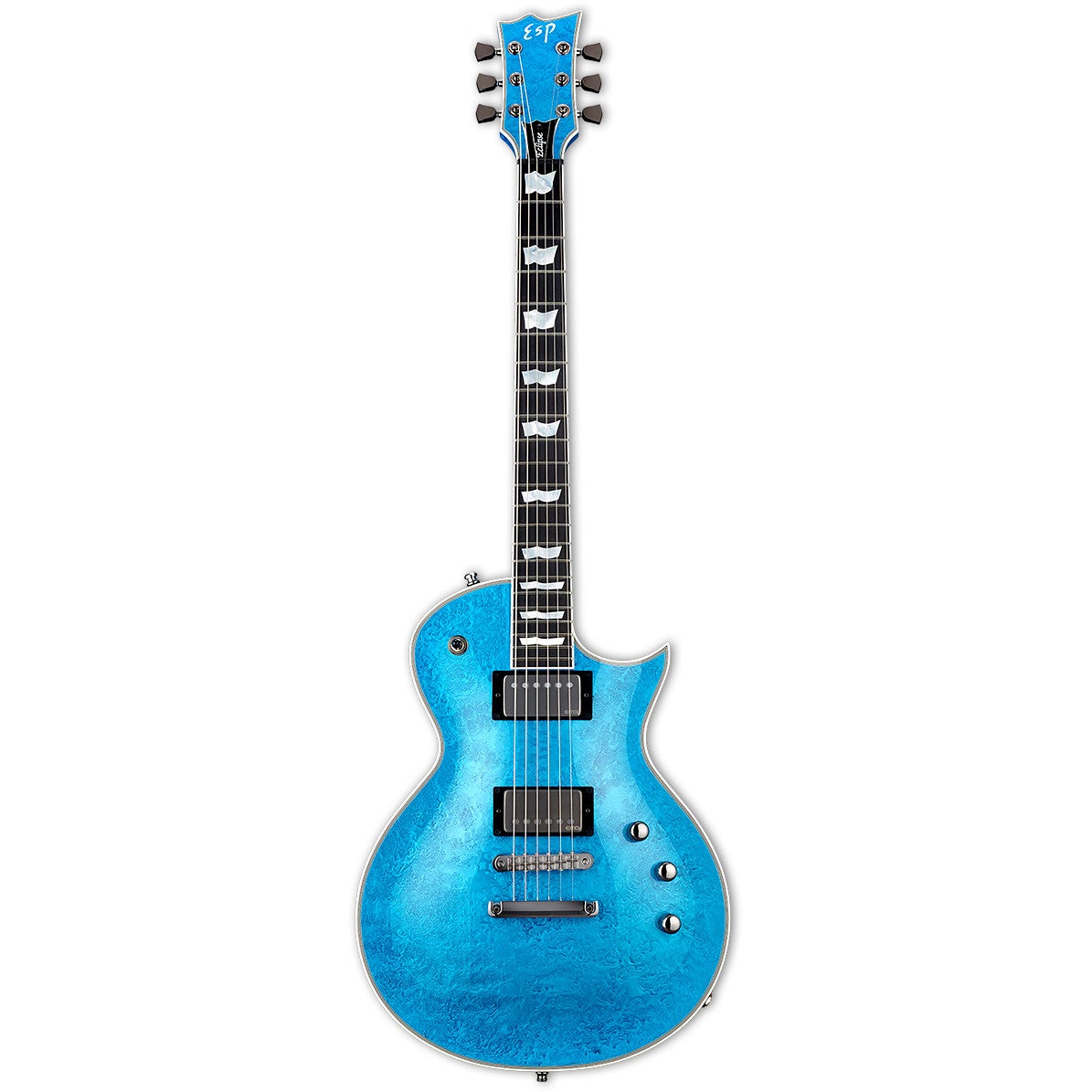 ESP Original Series Eclipse Custom Blue Liquid Metal met koffer