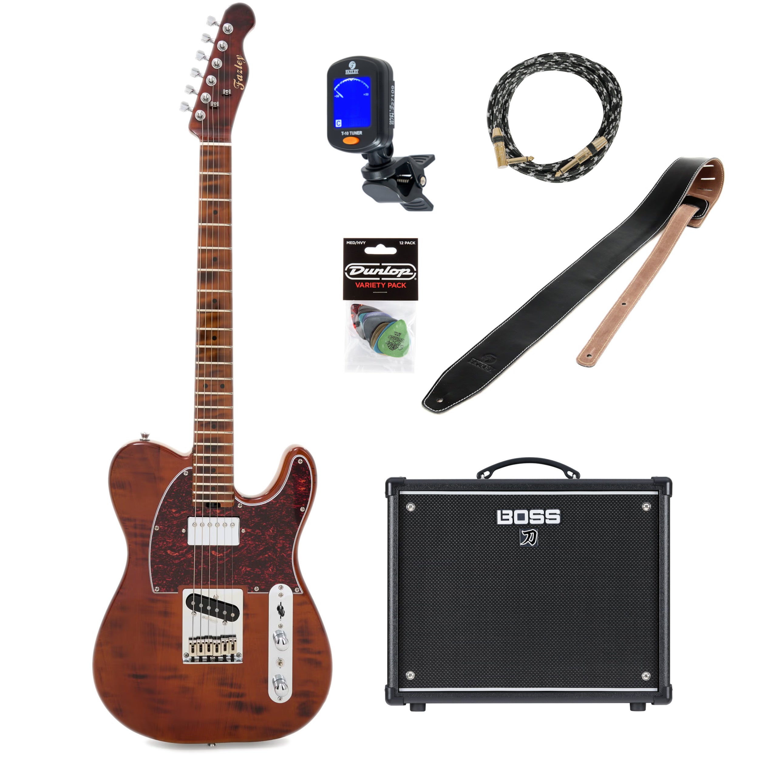 Fazley Inferno T elektrische gitaar starterset met modeling combo