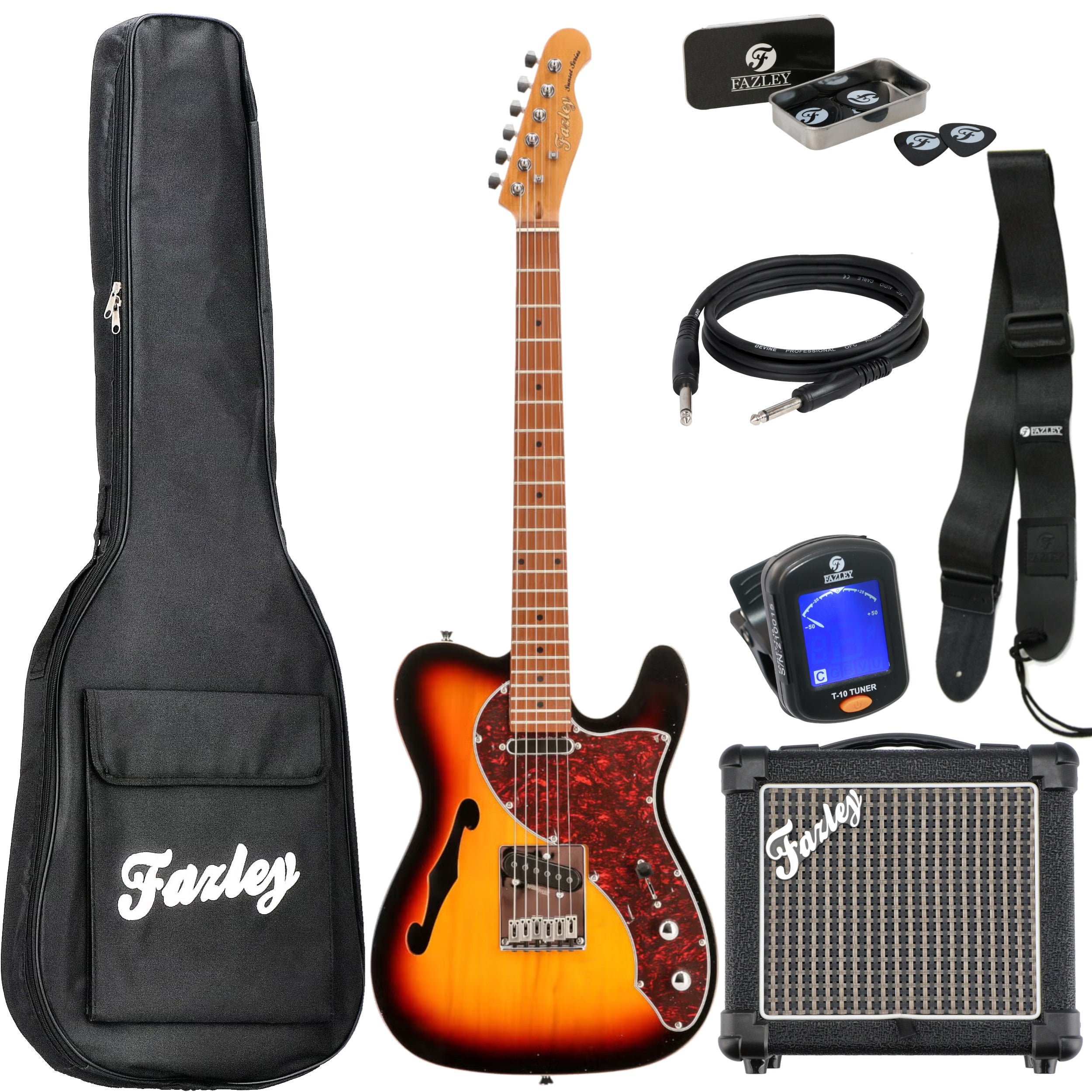Fazley Sunset Series Tortoise 3-Color Sunburst