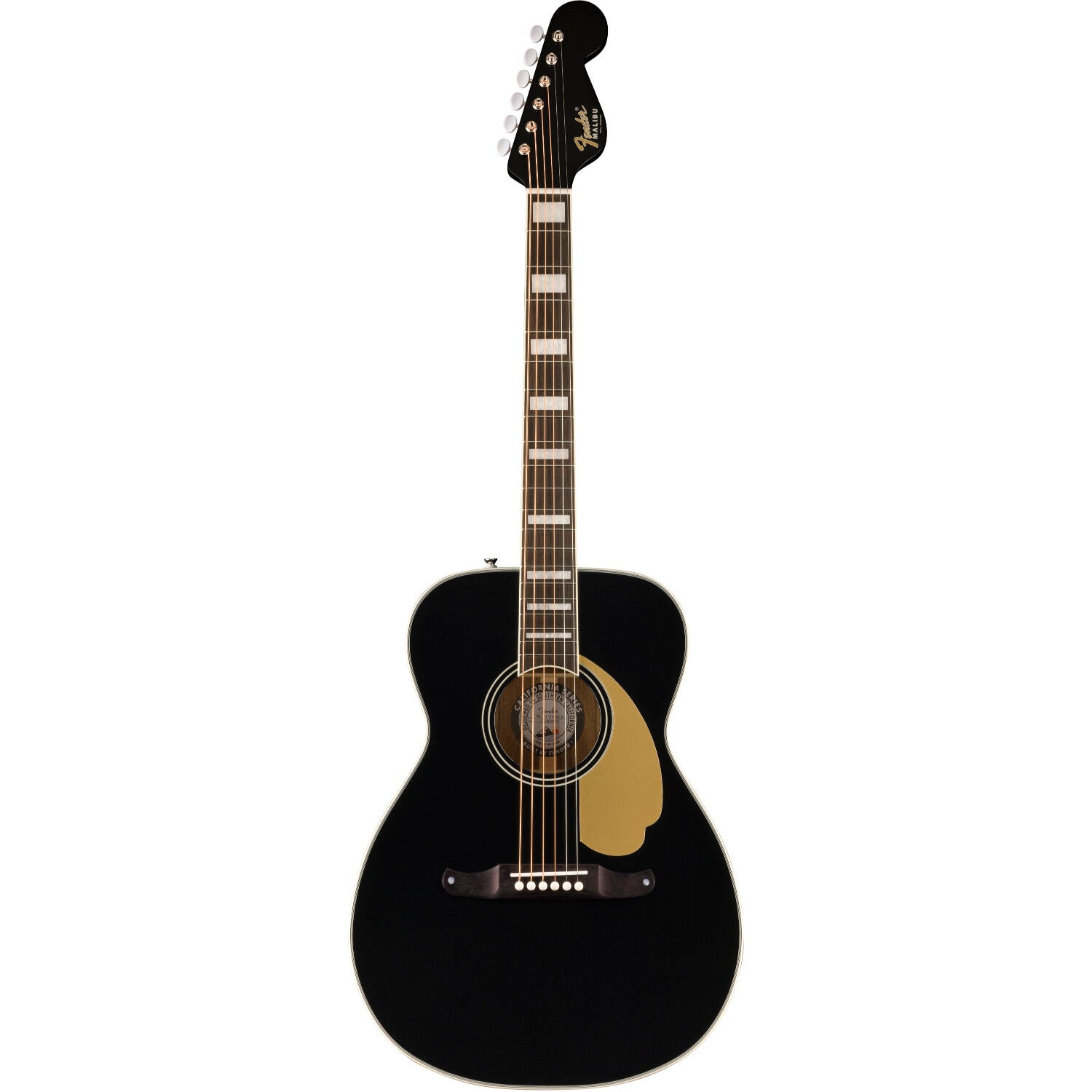 Fender Malibu Vintage Black OV Gold Pickguard