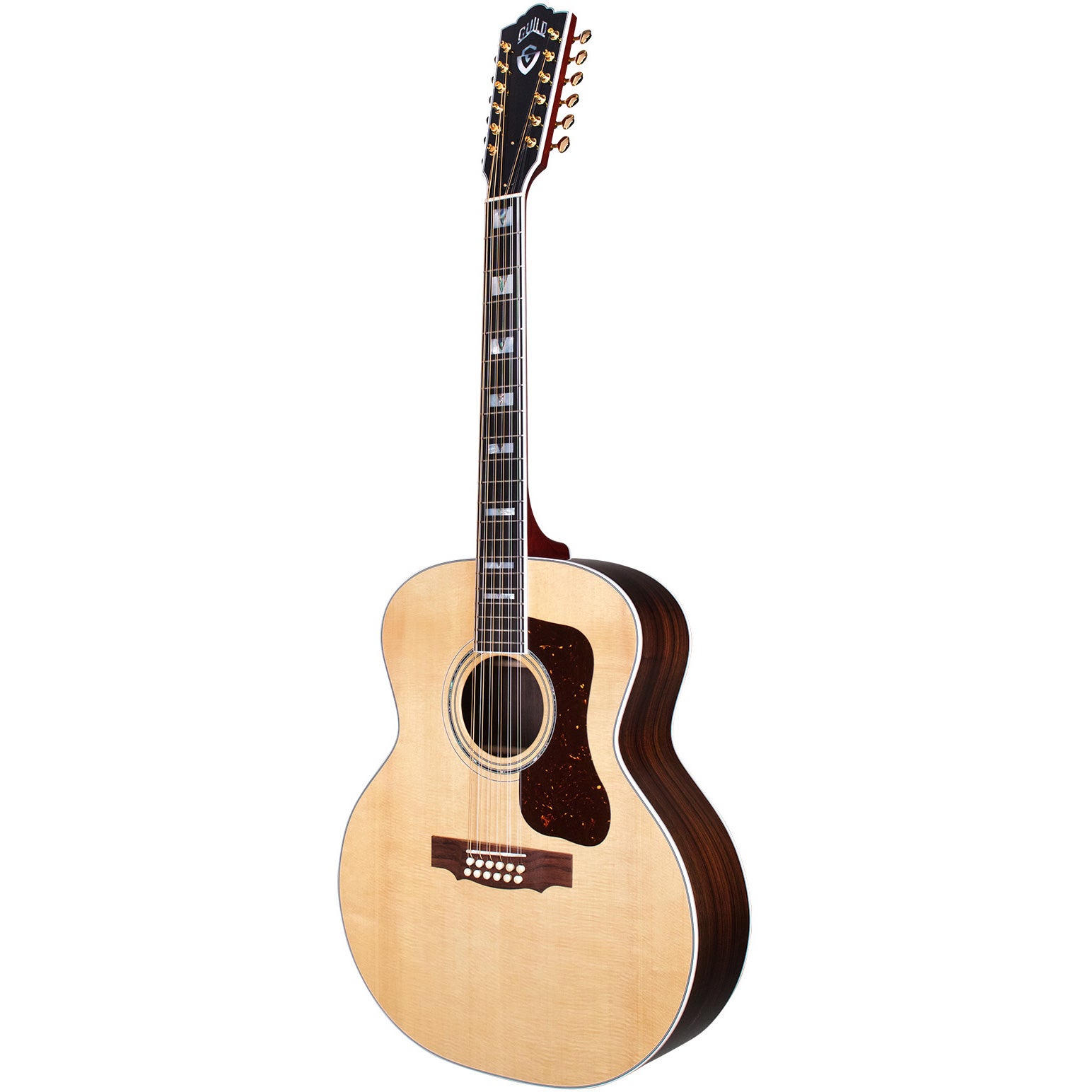 Guild F-512 Natural 12-snarige westerngitaar met koffer