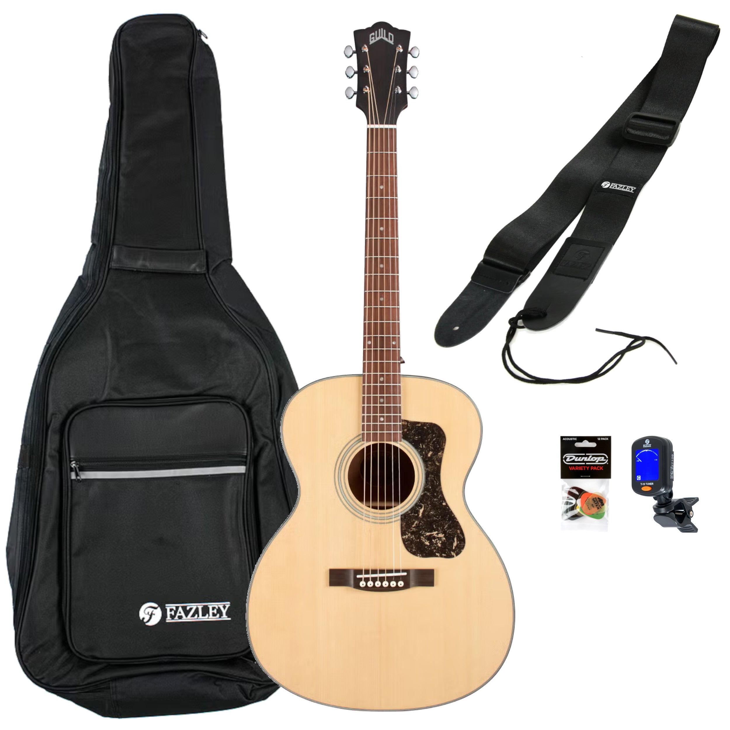 Guild OM-340 Natural westerngitaar starterset