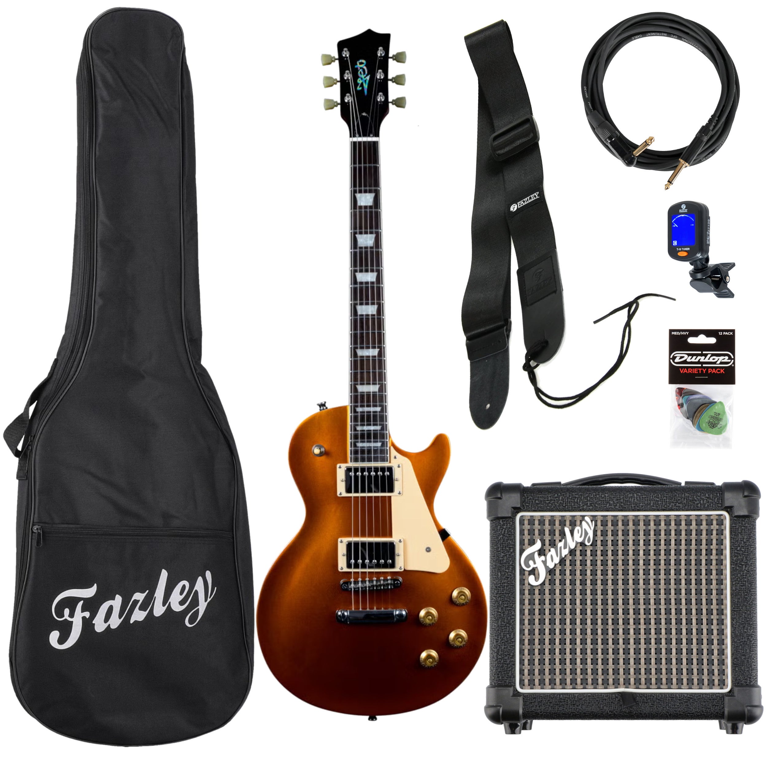 JET Guitars JL-500 Gold Top elektrische gitaar starterset