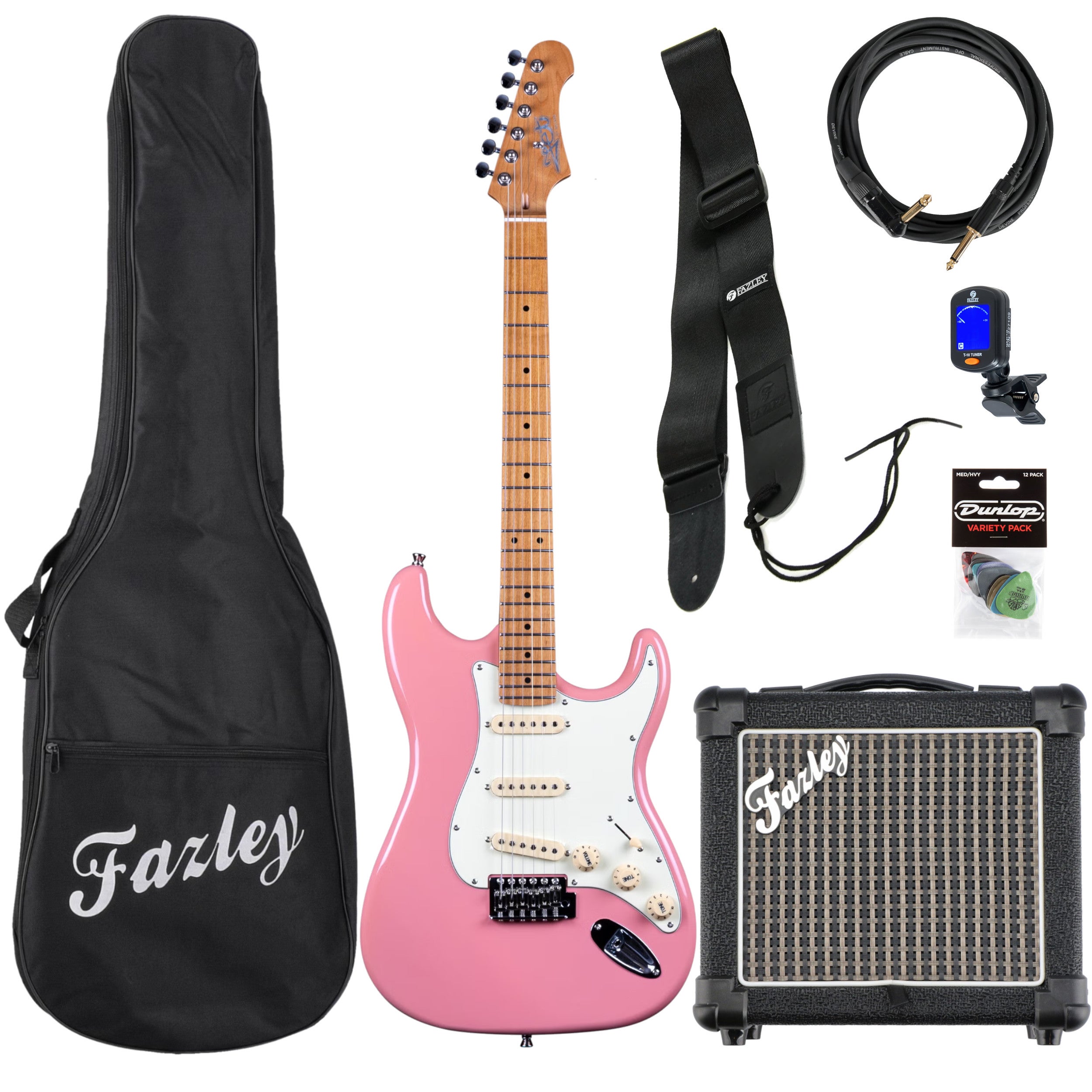 JET Guitars JS-300 Burgundy Pink elektrische gitaar starterset