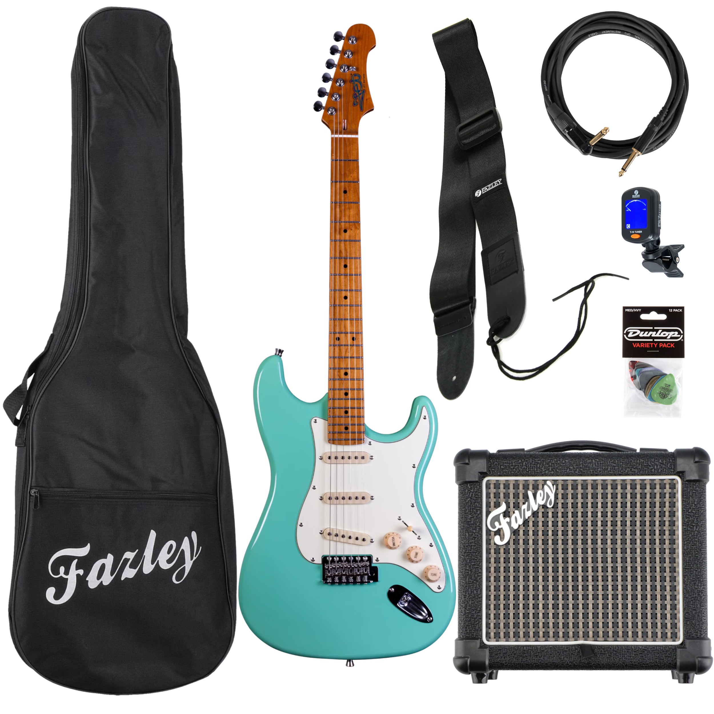 JET Guitars JS-300 Sea Foam Green elektrische gitaar starterset