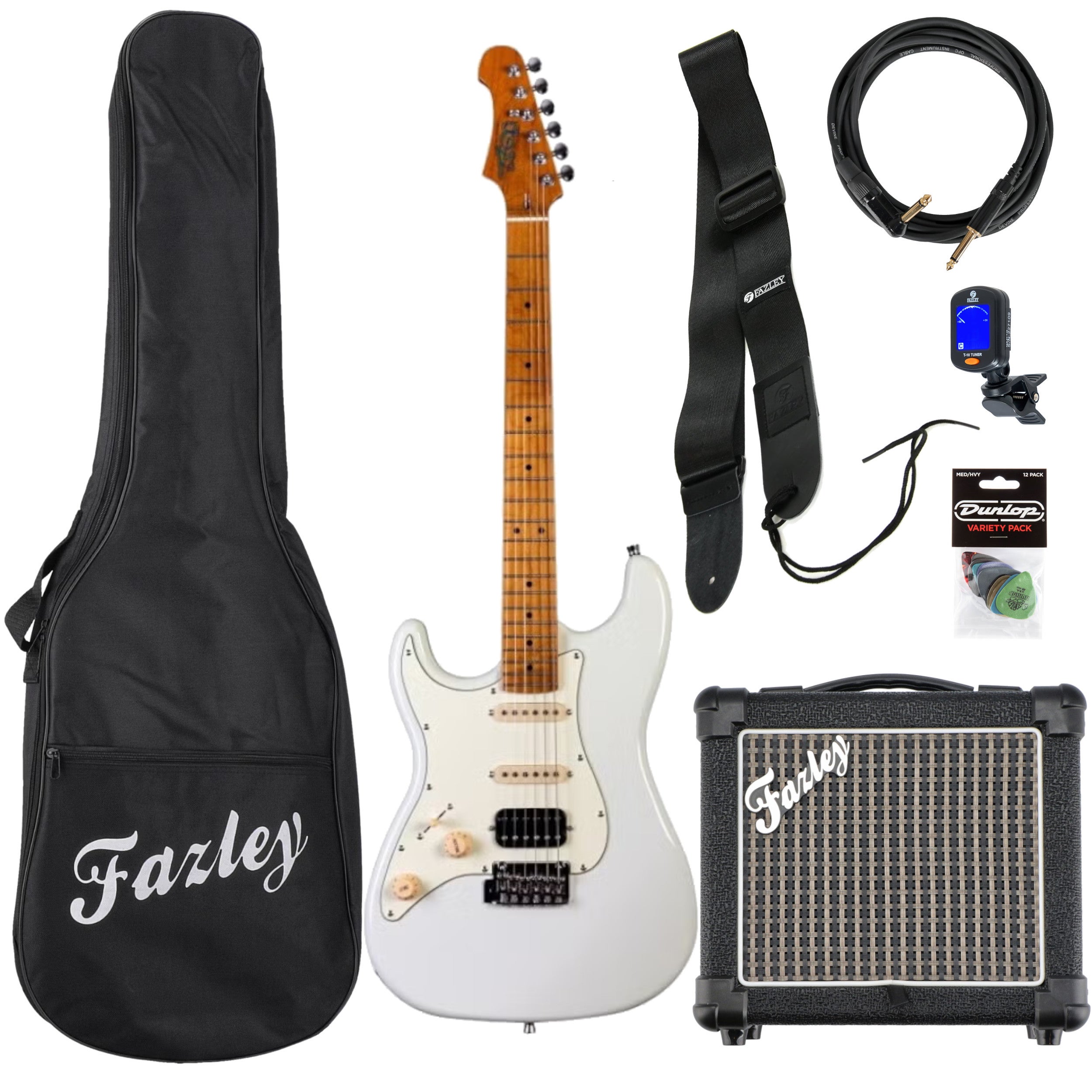 JET Guitars JS-400 Olympic White Left-Handed elektrische gitaar starterset