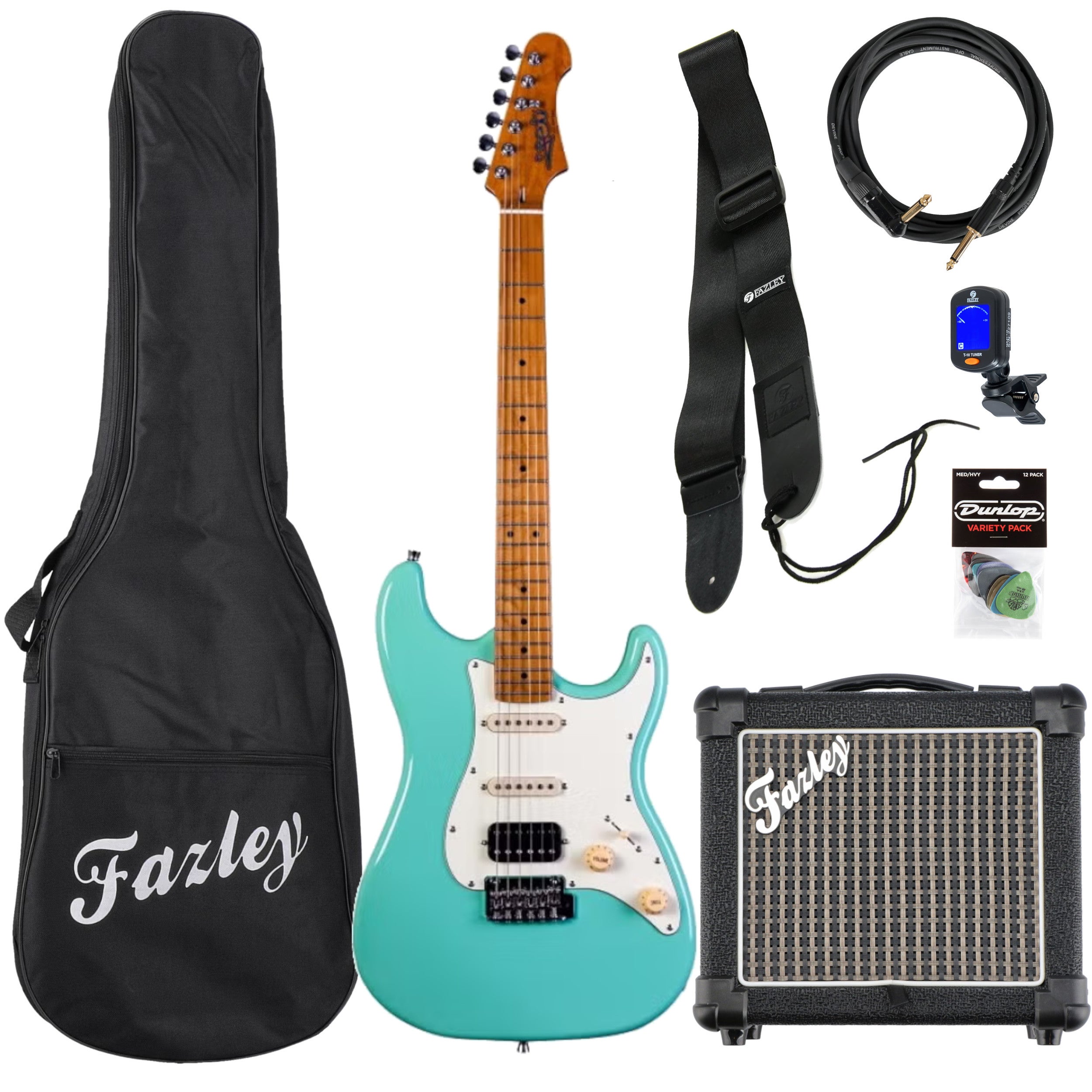 JET Guitars JS-400 Sea Foam Green elektrische gitaar starterset