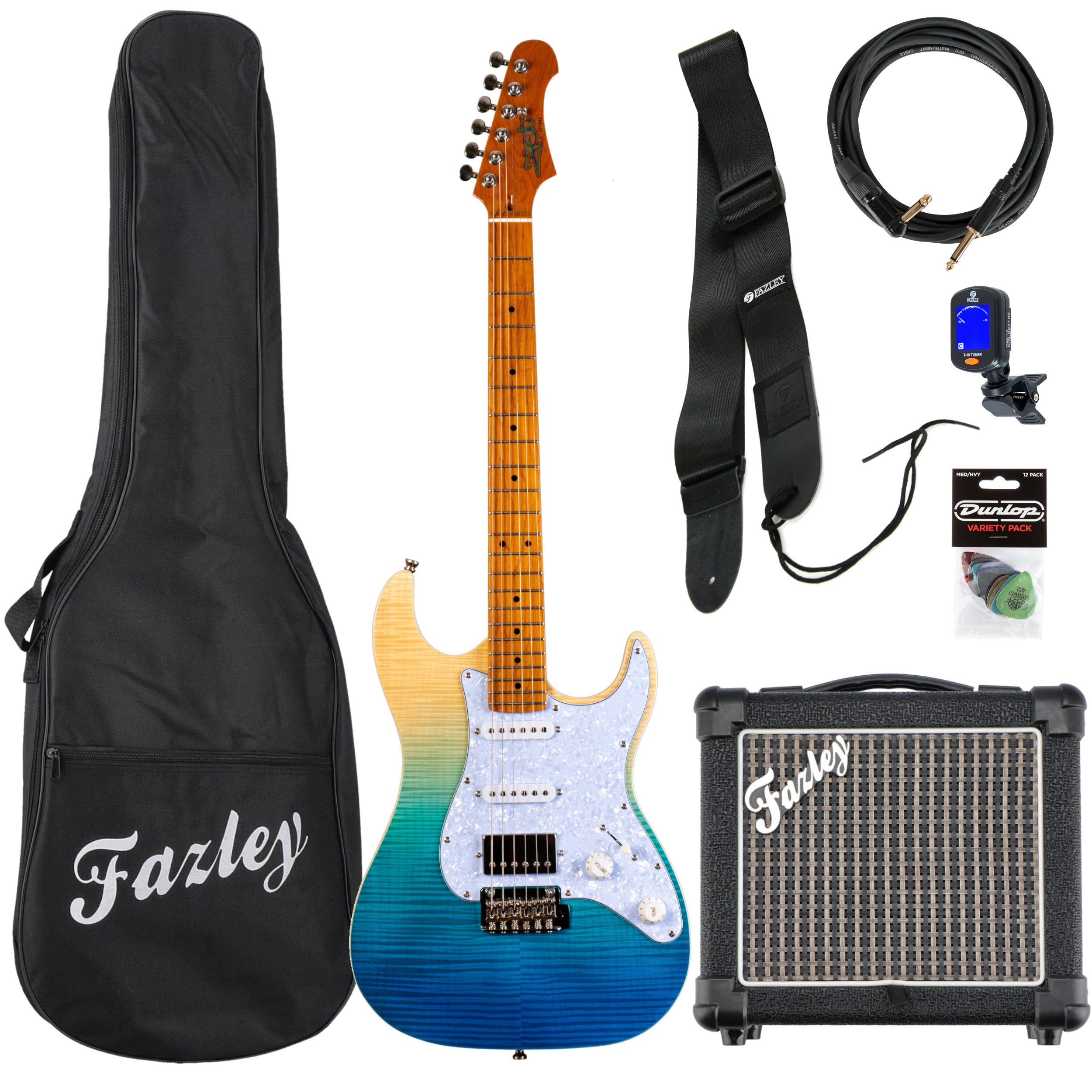 JET Guitars JS-450 Transparent Blue elektrische gitaar starterset