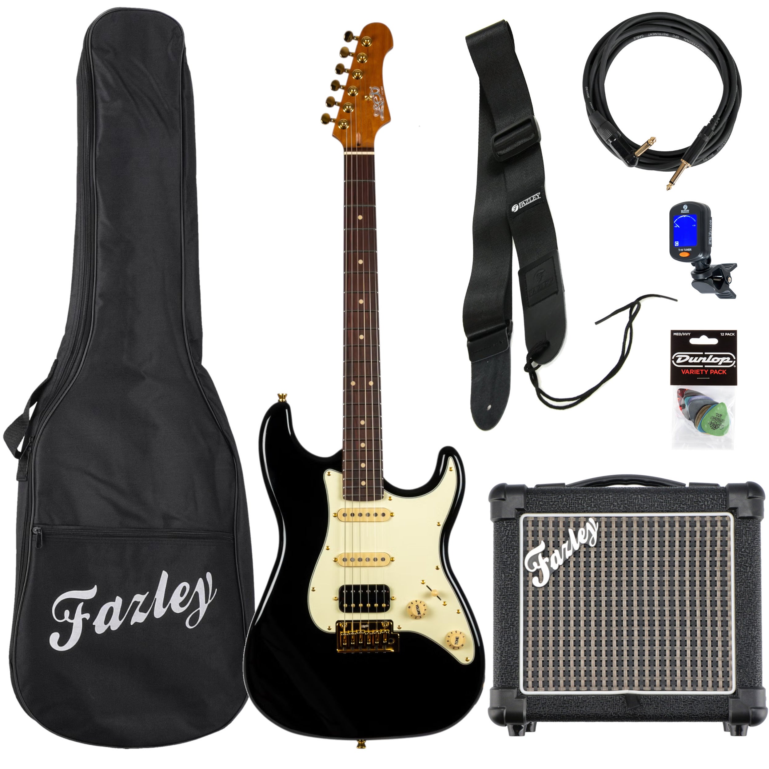 JET Guitars JS-480 Black elektrische gitaar starterset