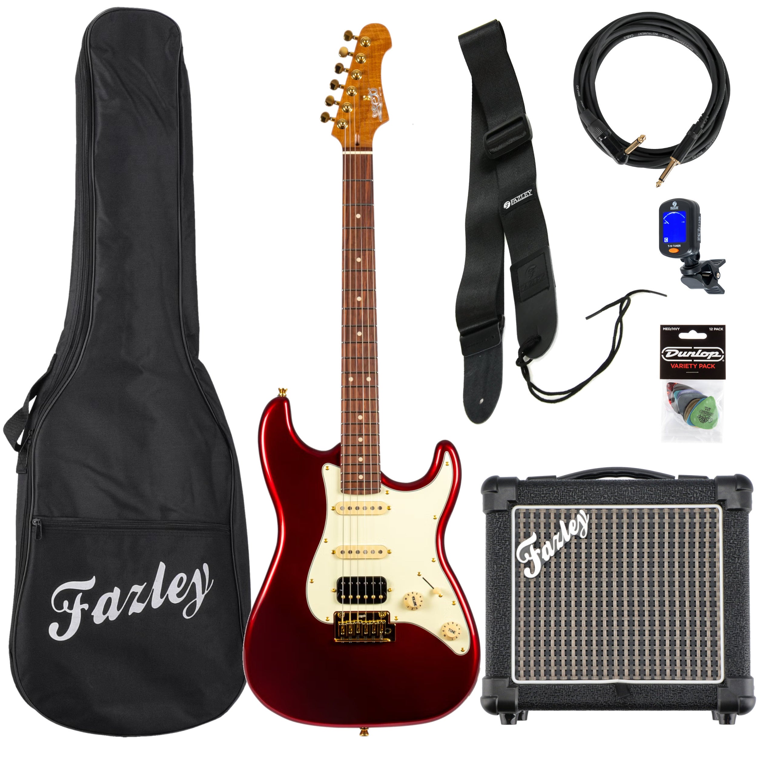 JET Guitars JS-480 Wine Red elektrische gitaar starterset
