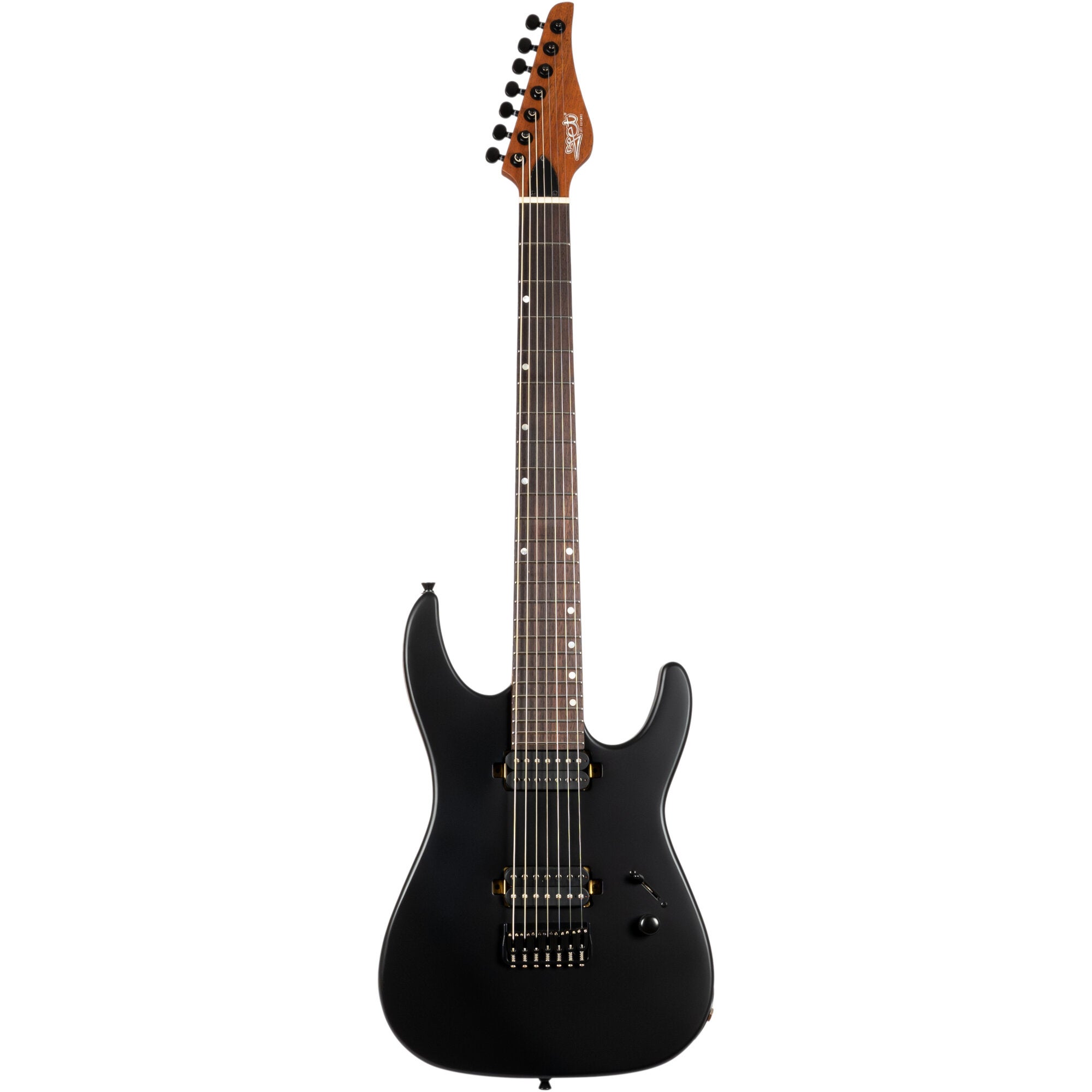 JET Guitars JS-507 Stygian Satin Black 7-snarige elektrische gitaar