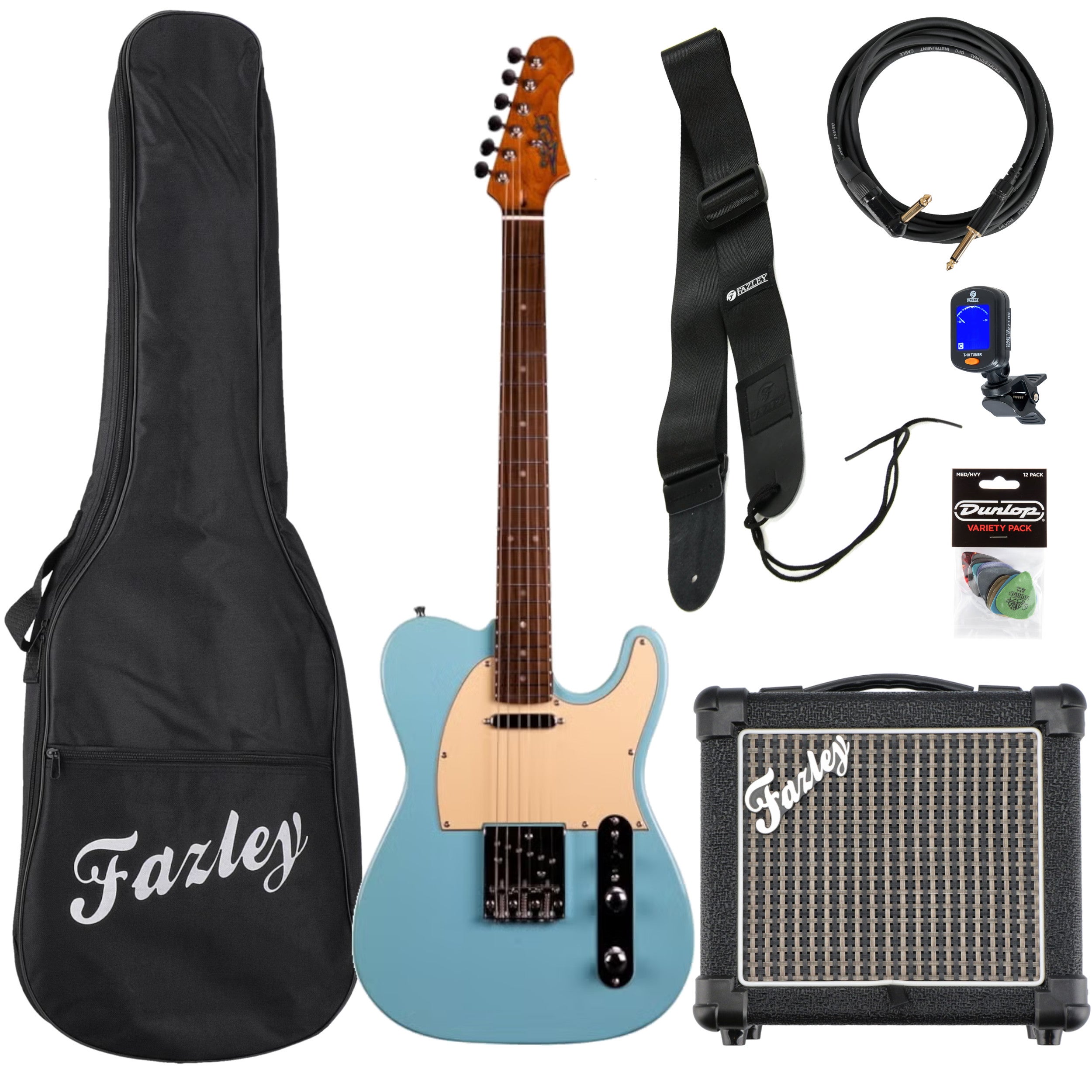 JET Guitars JT-300 RW Blue elektrische gitaar starterset