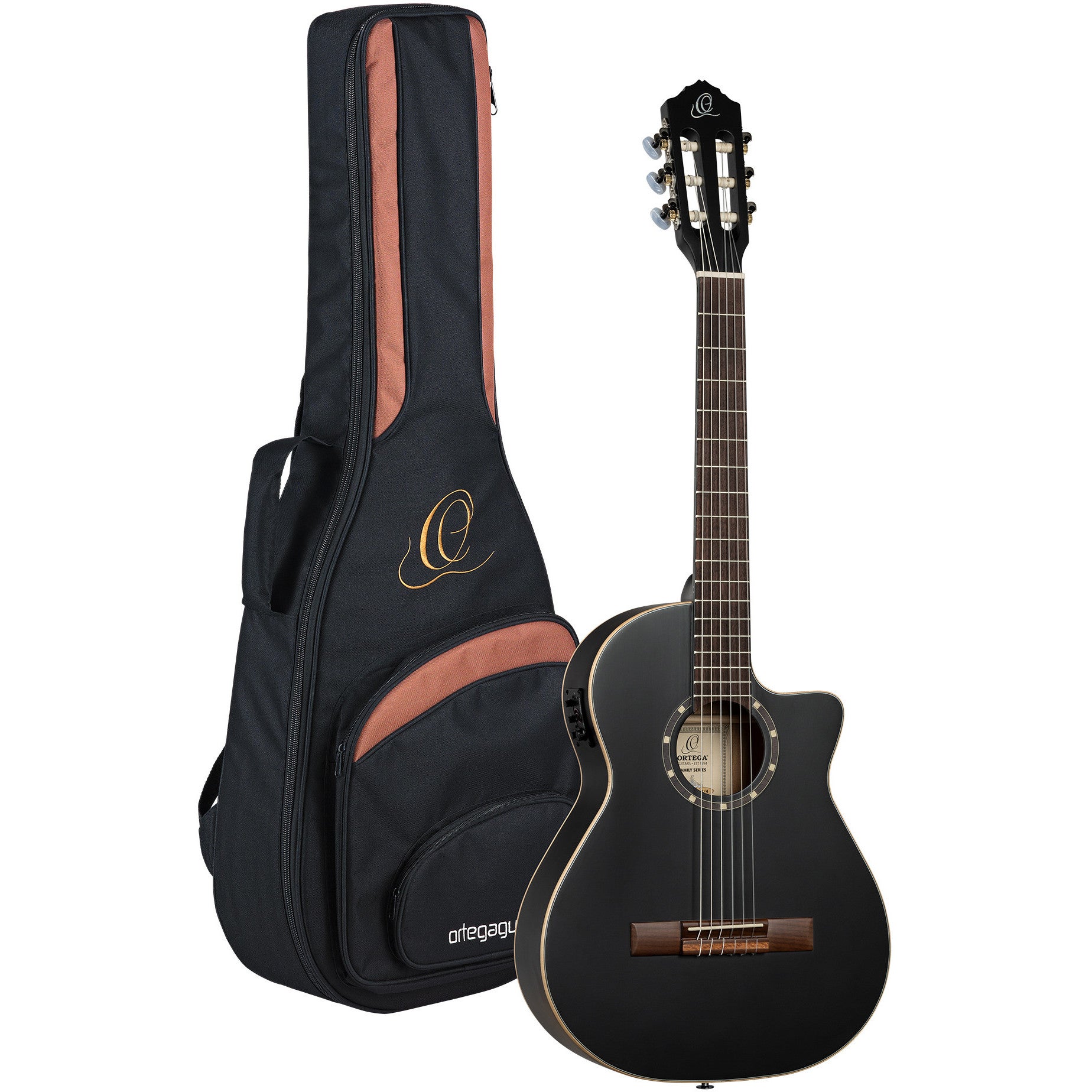 Ortega Family Series RCE125SBK-3/4 Satin Black