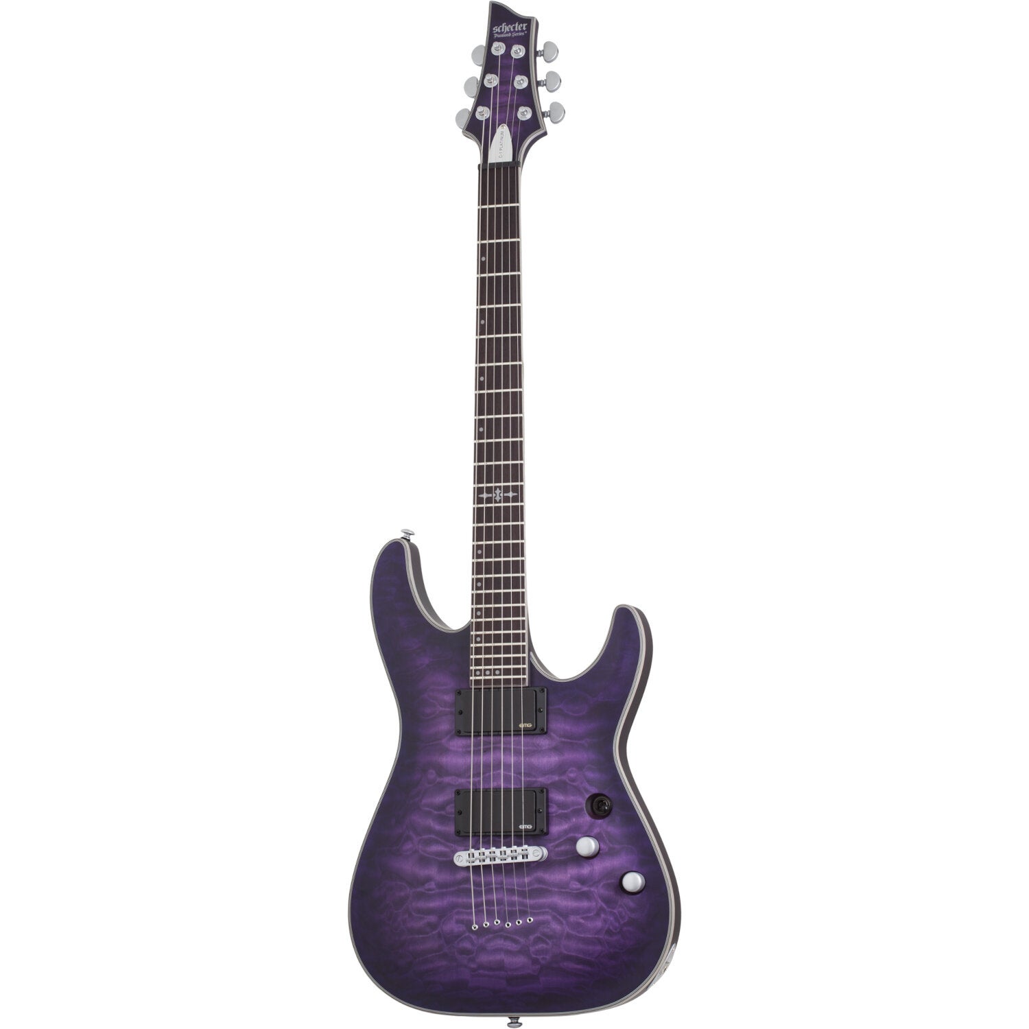 Schecter C-1 Platinum Satin Purple Burst elektrische gitaar