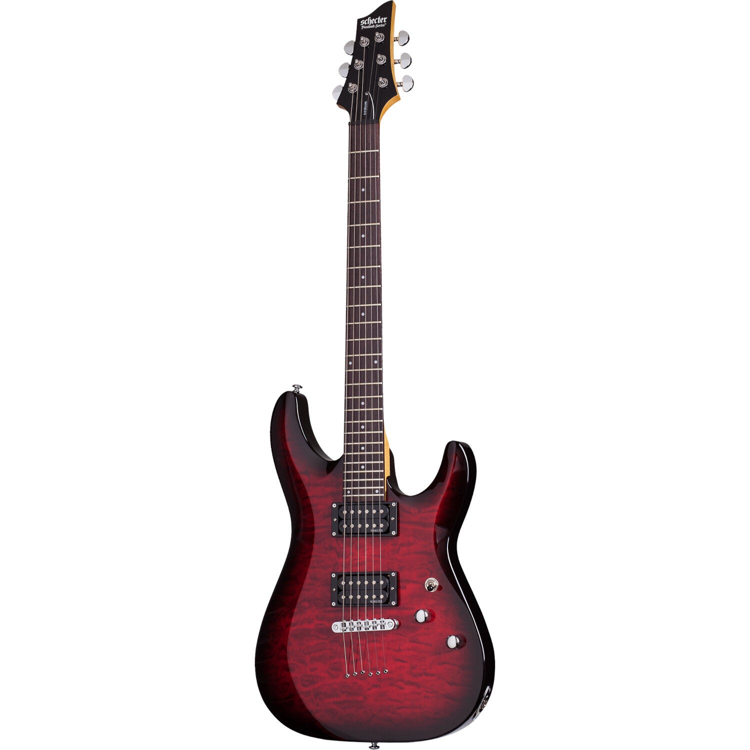 Schecter C-6 Plus See-Thru Cherry Burst