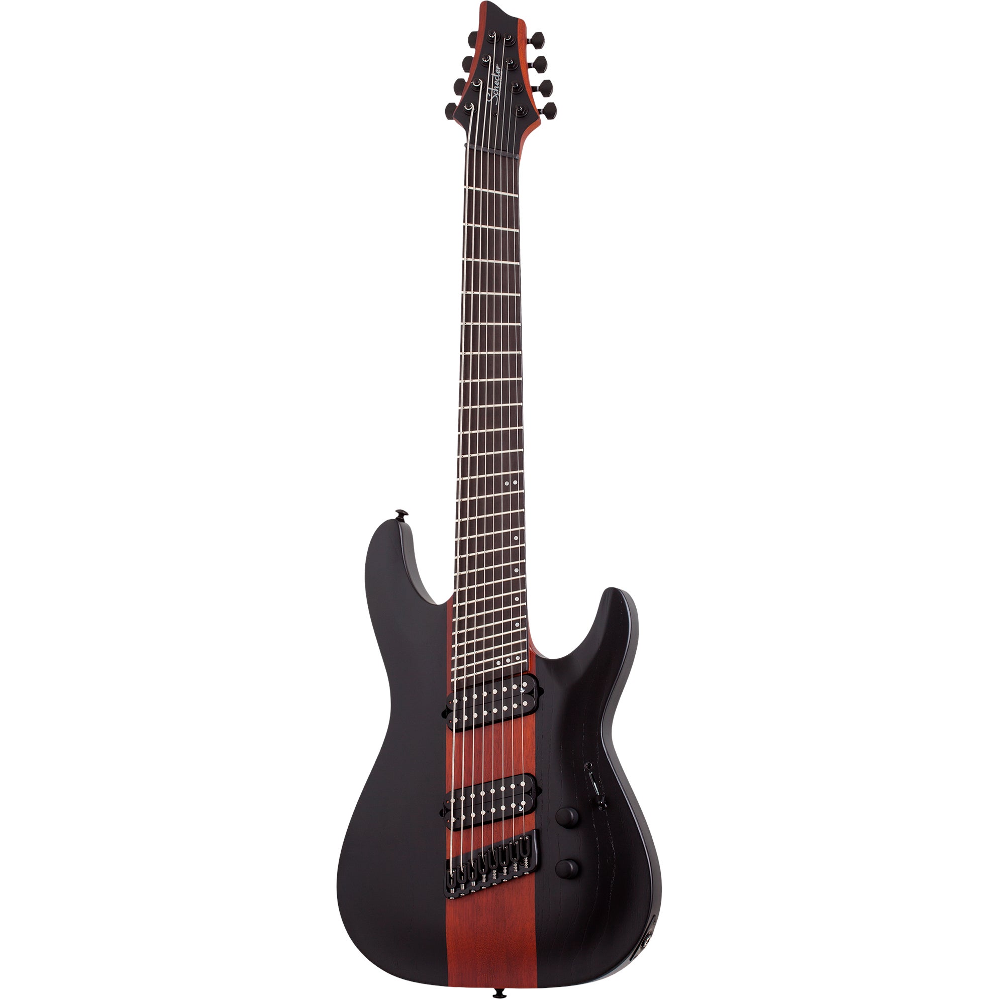 Schecter C-8 Rob Scallon Dark Roast 8-snarige elektrische gitaar