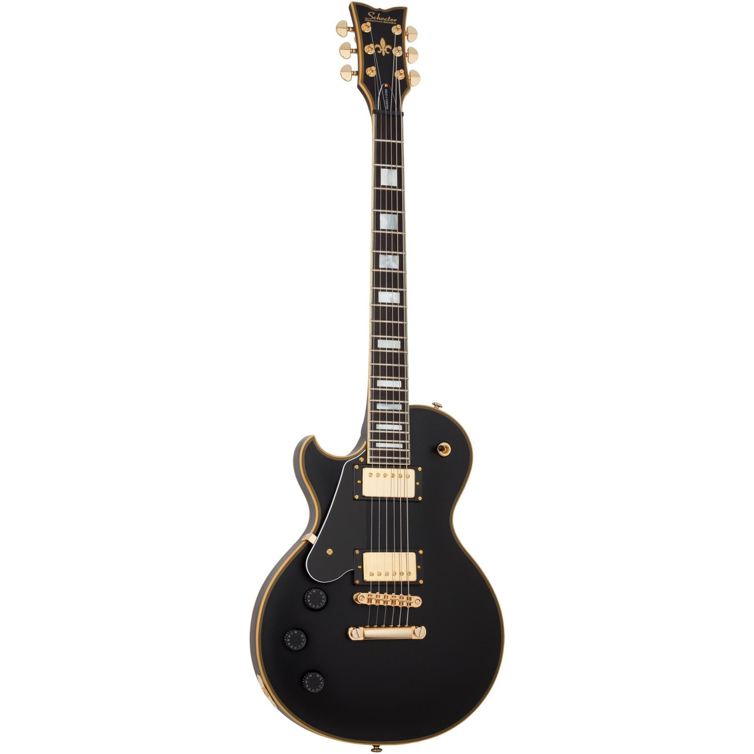 Schecter Custom Solo-II Aged Black Satin LH linkshandige elektrische gitaar