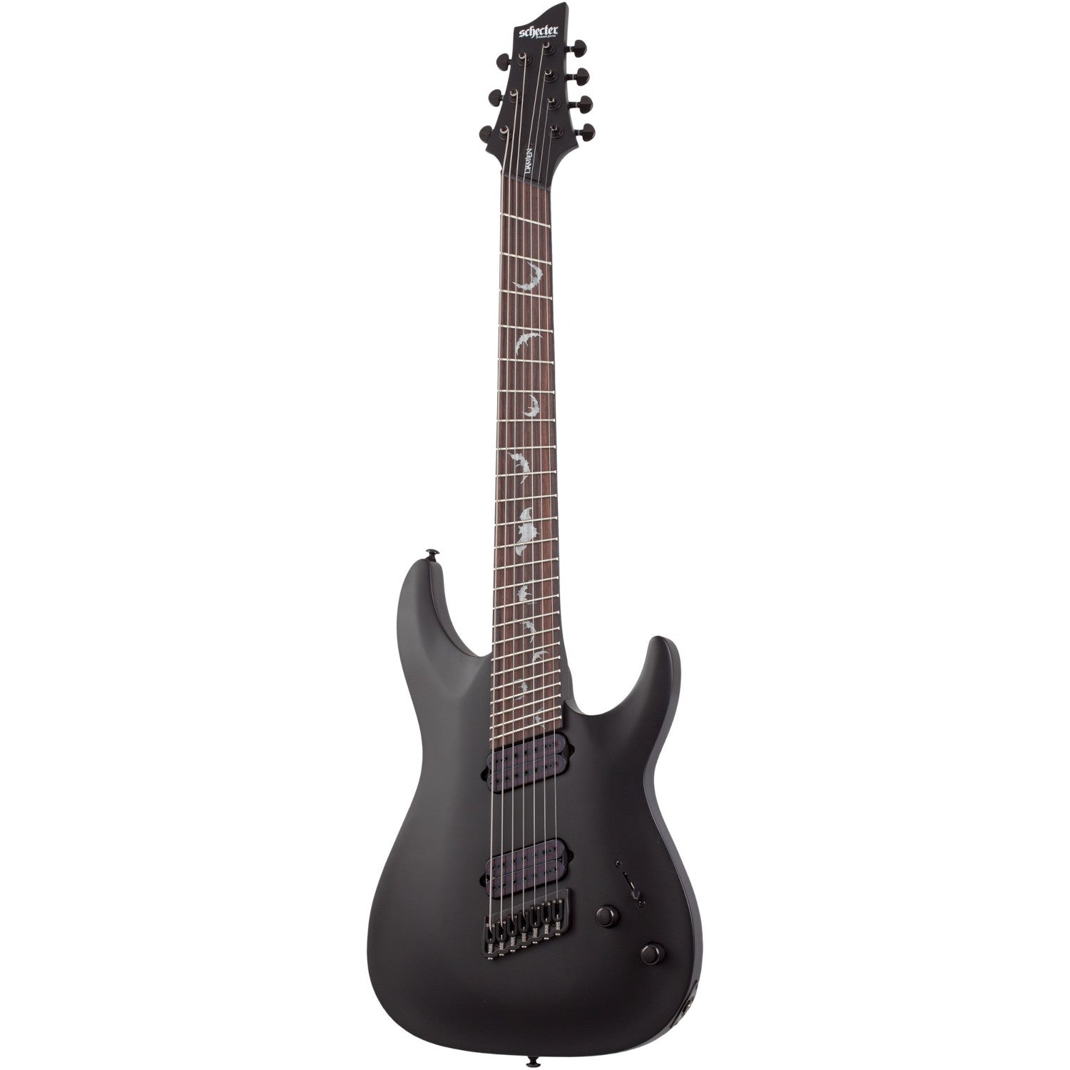 Schecter Damien 7 MultiScale Satin Black elektrische gitaar