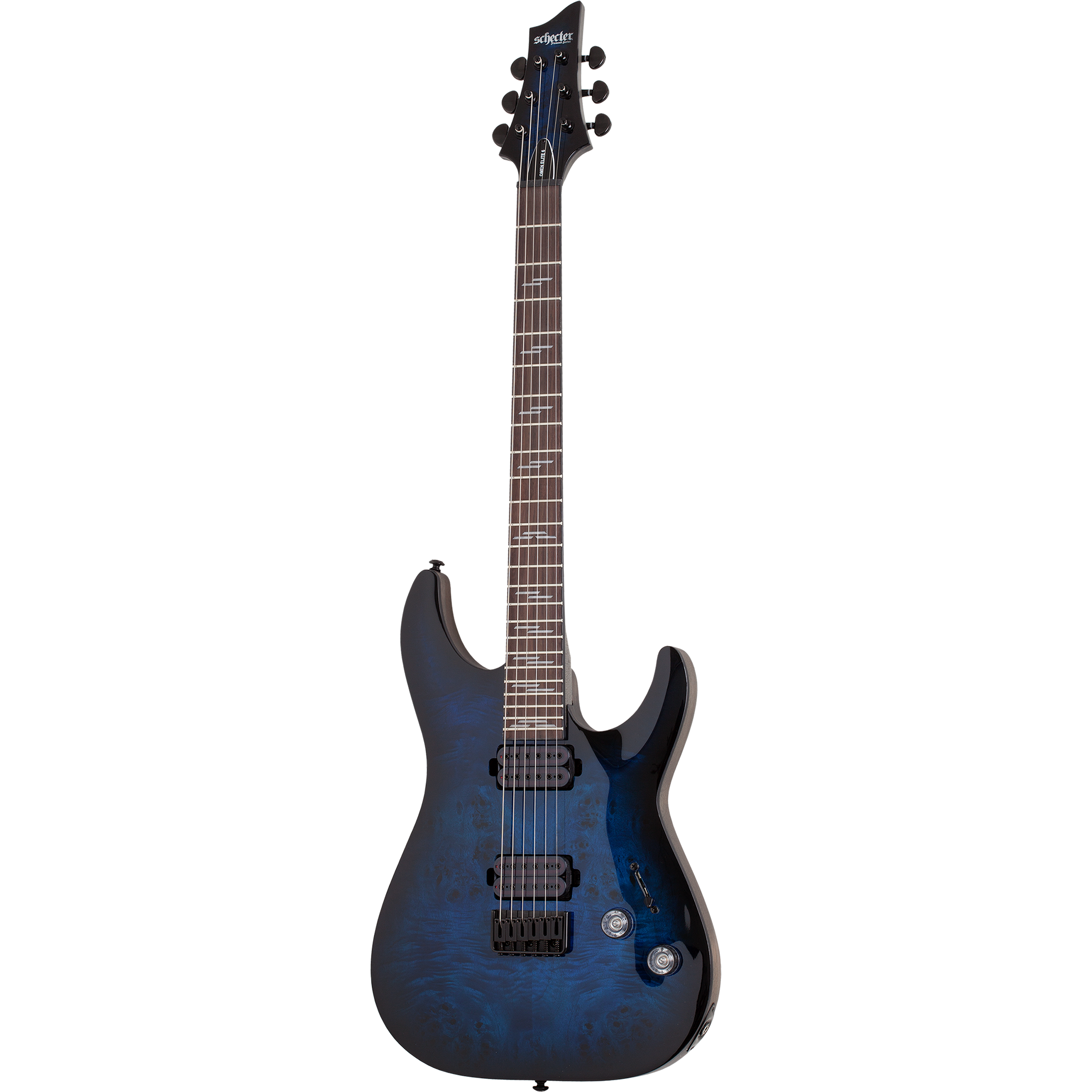 Schecter Omen Elite-6 See-Thru Blue Burst