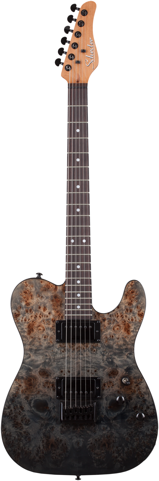 Schecter PT Standard Black Fade Burst Burl