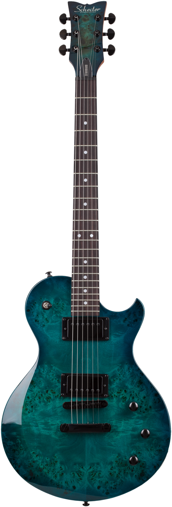 Schecter Solo II Standard, Ocean Blue Burl