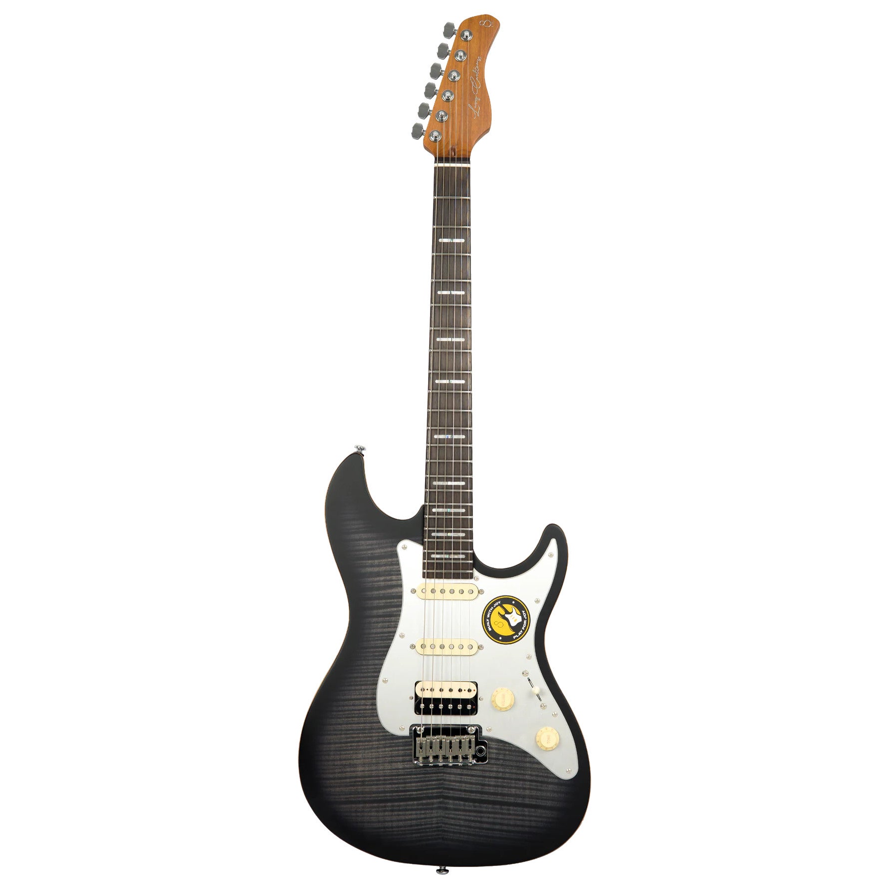 Sire Larry Carlton S7 Flamed Maple New Gen Transparant Black