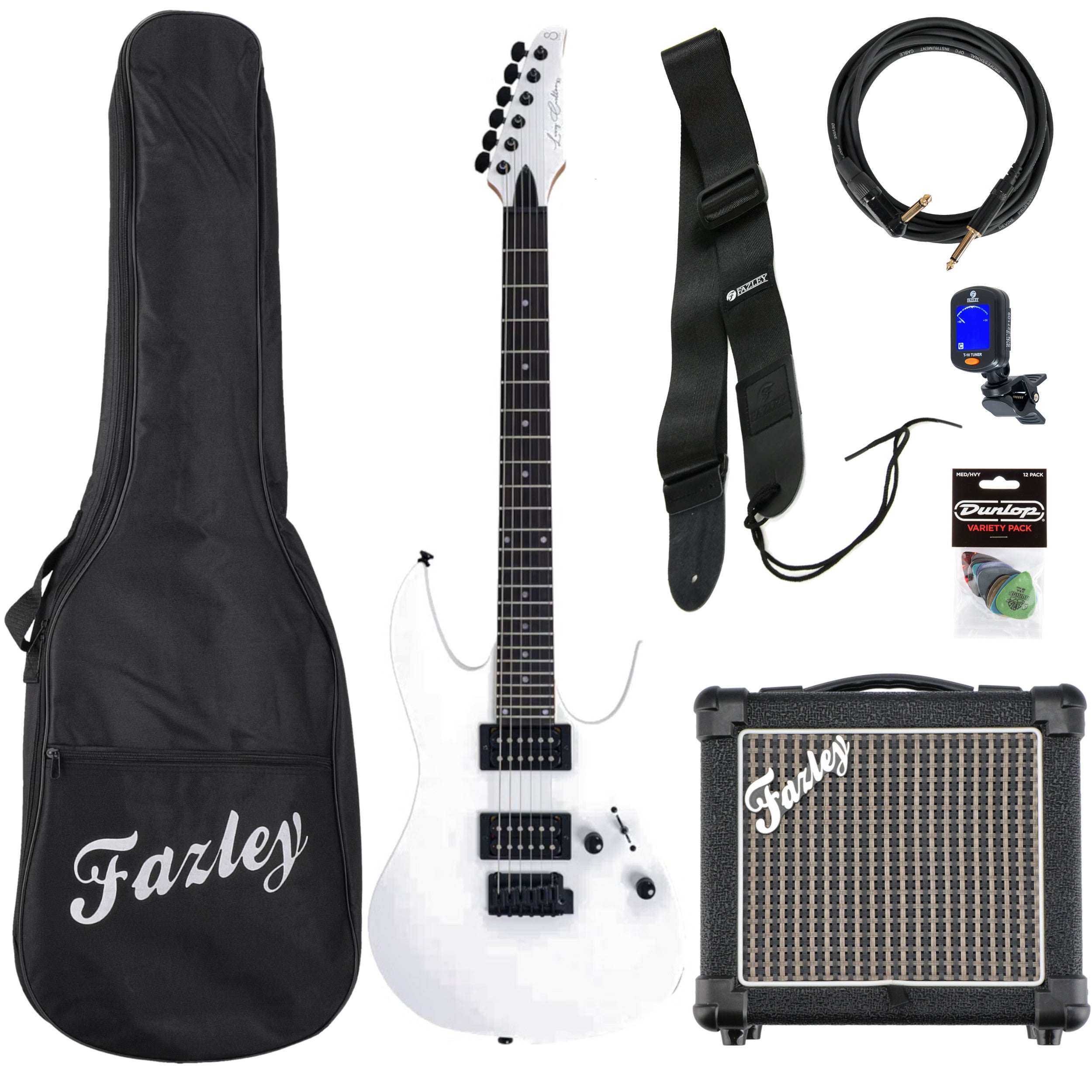 Sire Larry Carlton X1 White Satin elektrische gitaar starterset
