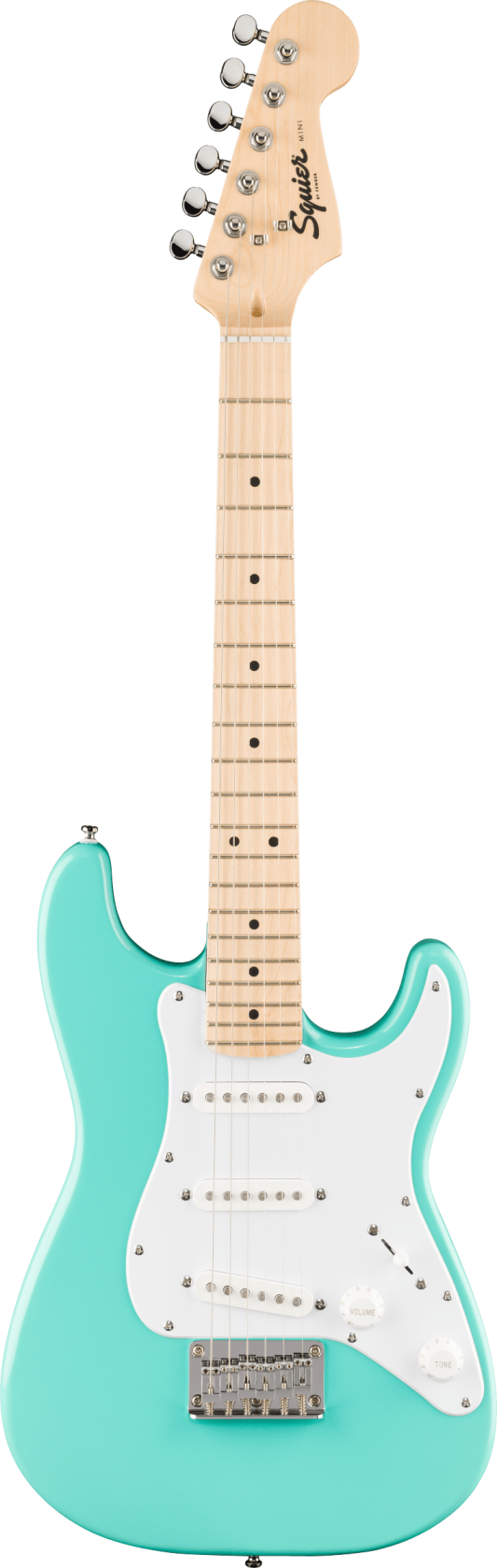 Squier Mini Stratocaster MN White Pickguard Sea Foam Green