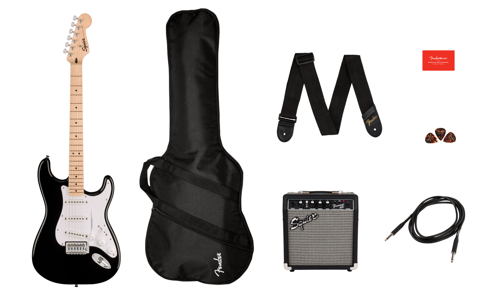 Squier Sonic Stratocaster Black Starterpack