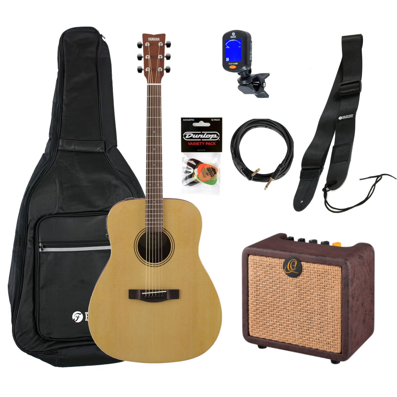 Yamaha FX400 Natural Satin E/A westerngitaar starterset met versterker